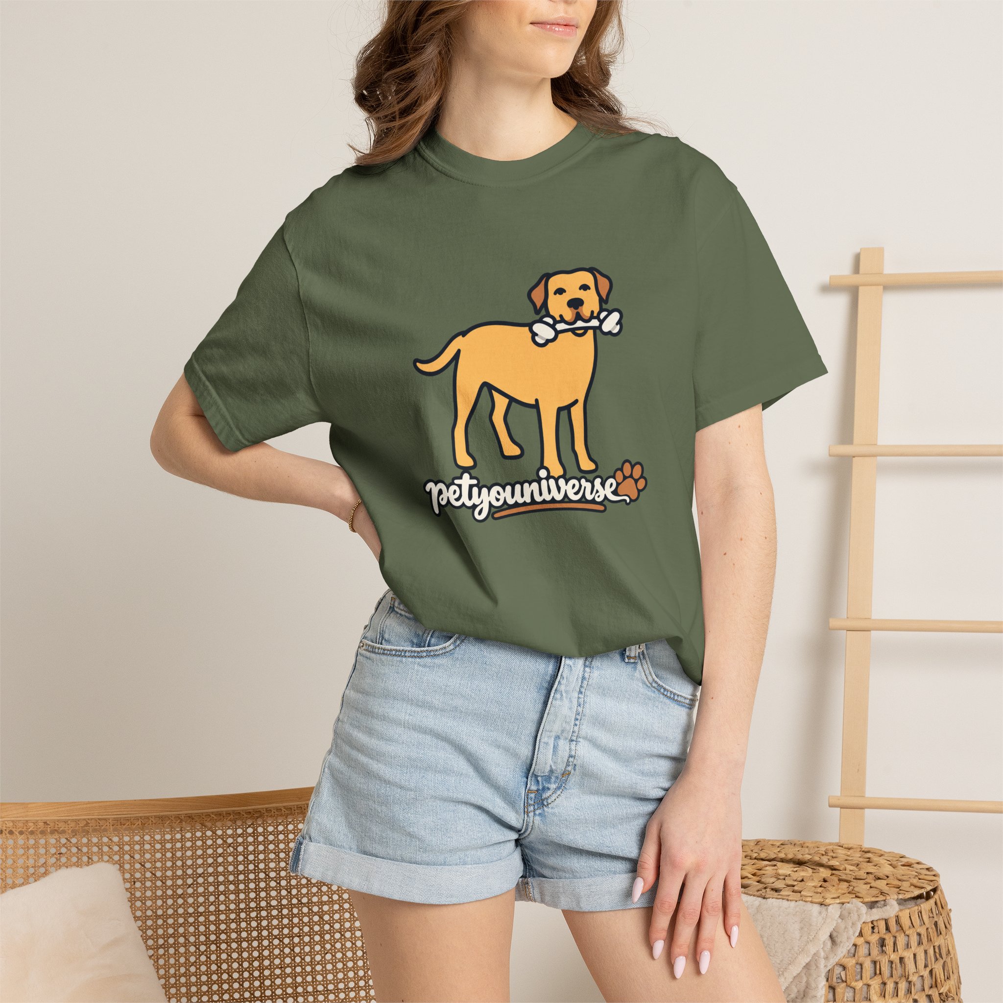 Dog Bone Graphic T-Shirt — "PetYoUniverse" Puppy Tee - Image 56