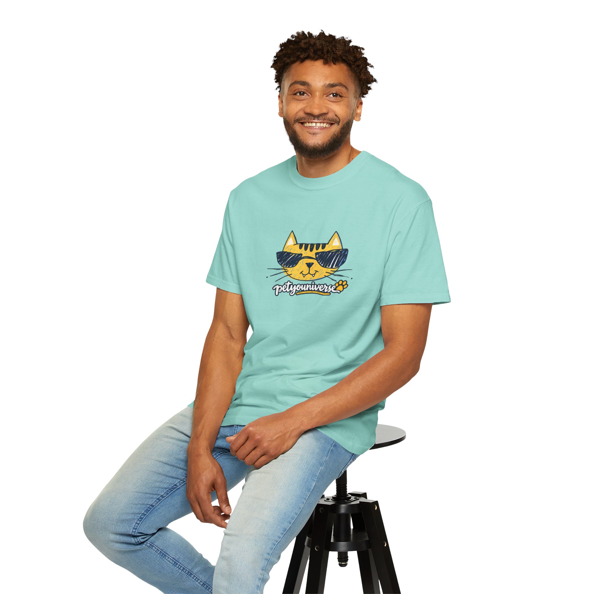 Cool Cat Sunglasses T‑Shirt — 'Purrfectly Awesome' Graphic Tee for Cat Lovers - Image 71