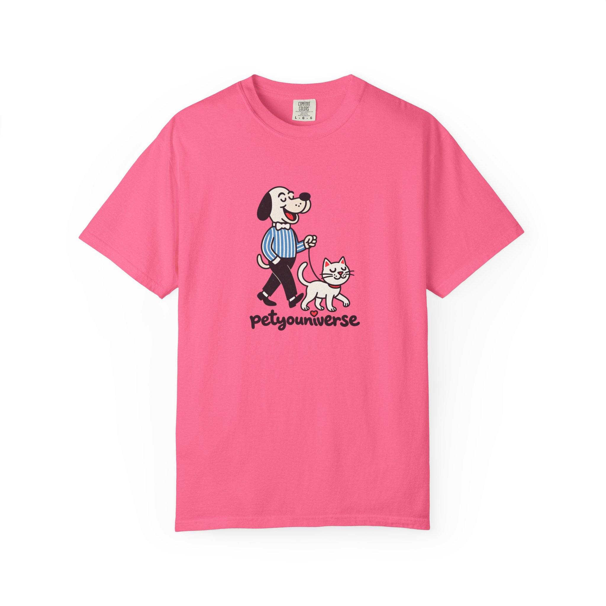 PetYouniverse Walking Dog & Cat Tee — Cute Retro Pet Graphic T-Shirt - Image 100
