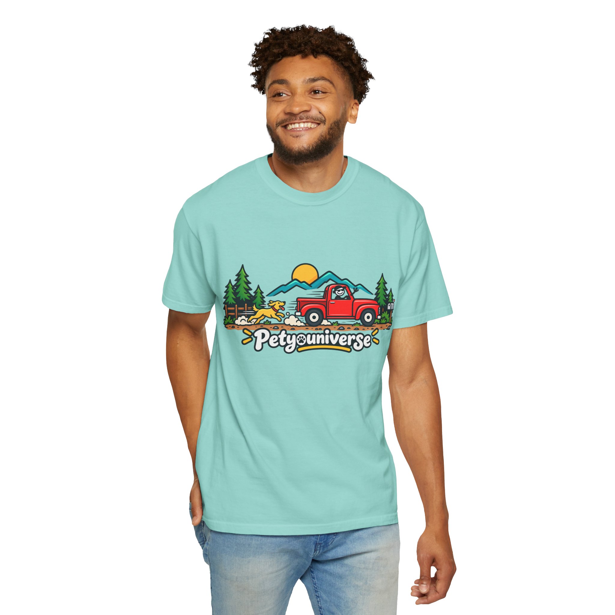 Petyuniverse Retro Truck & Dog Graphic T-Shirt - Image 61