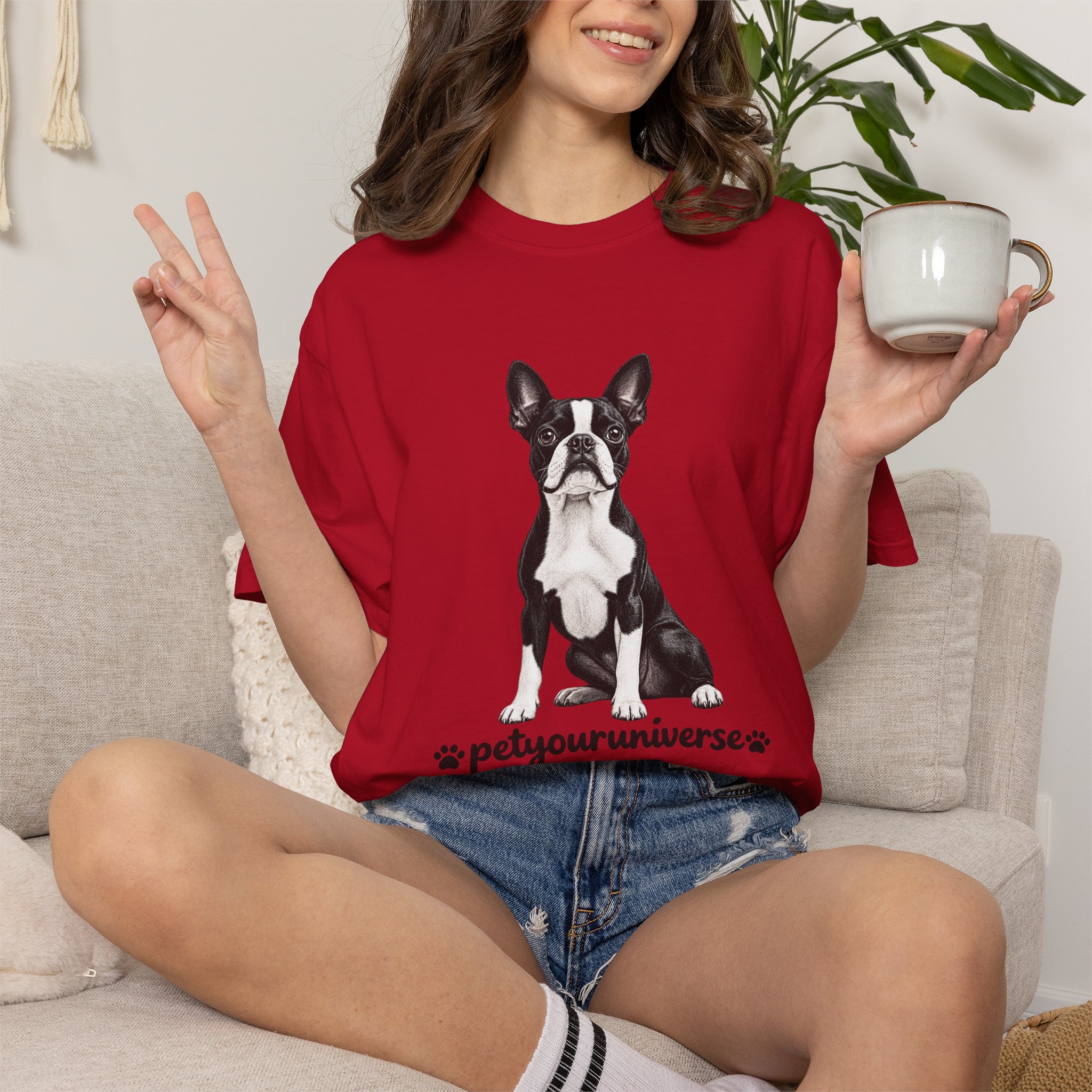 Boston Terrier Graphic T-Shirt — "PetYoUniverse" Dog Lover Tee - Image 138