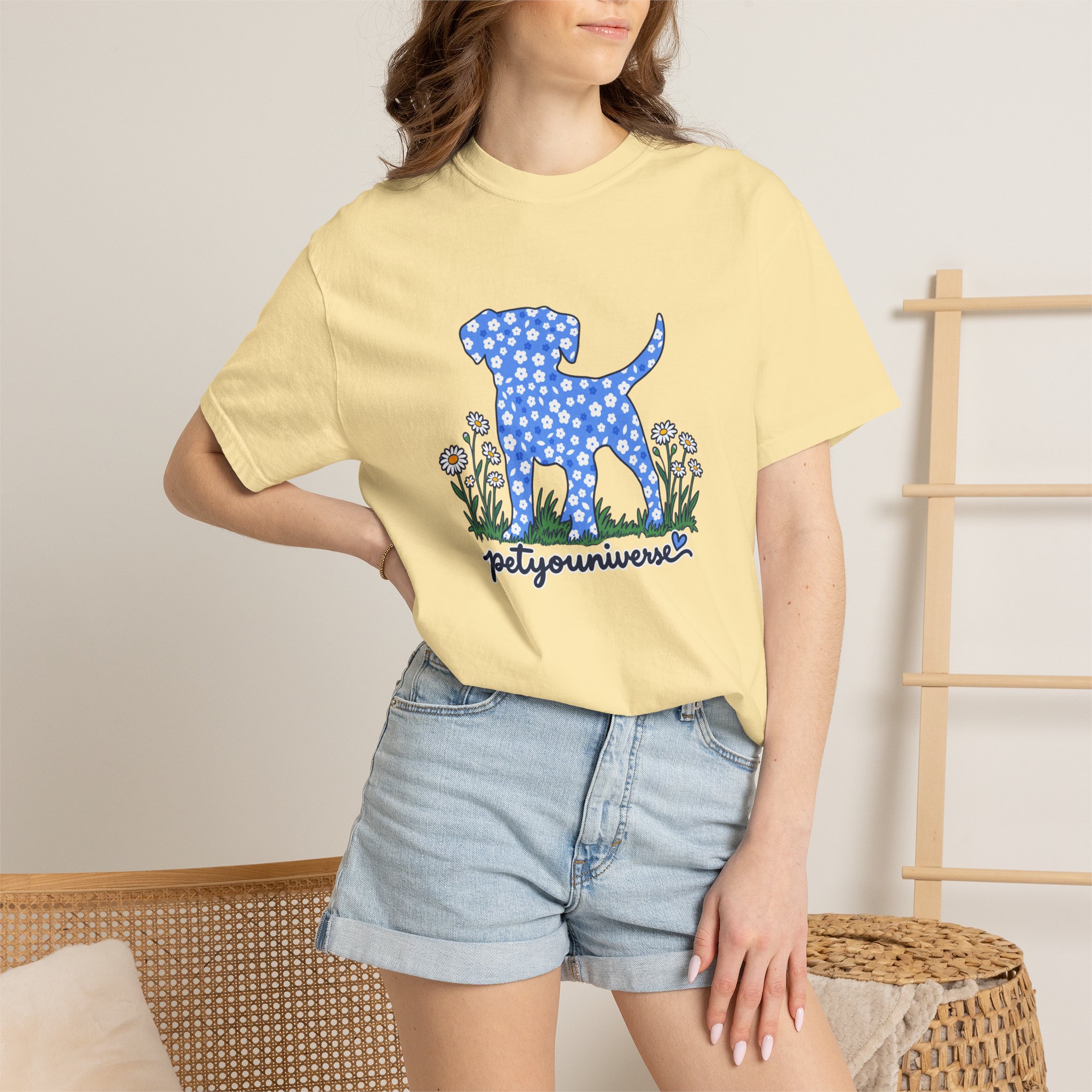 Dog Silhouette Floral T‑Shirt — "PetYoUniverse" Graphic Tee - Image 10