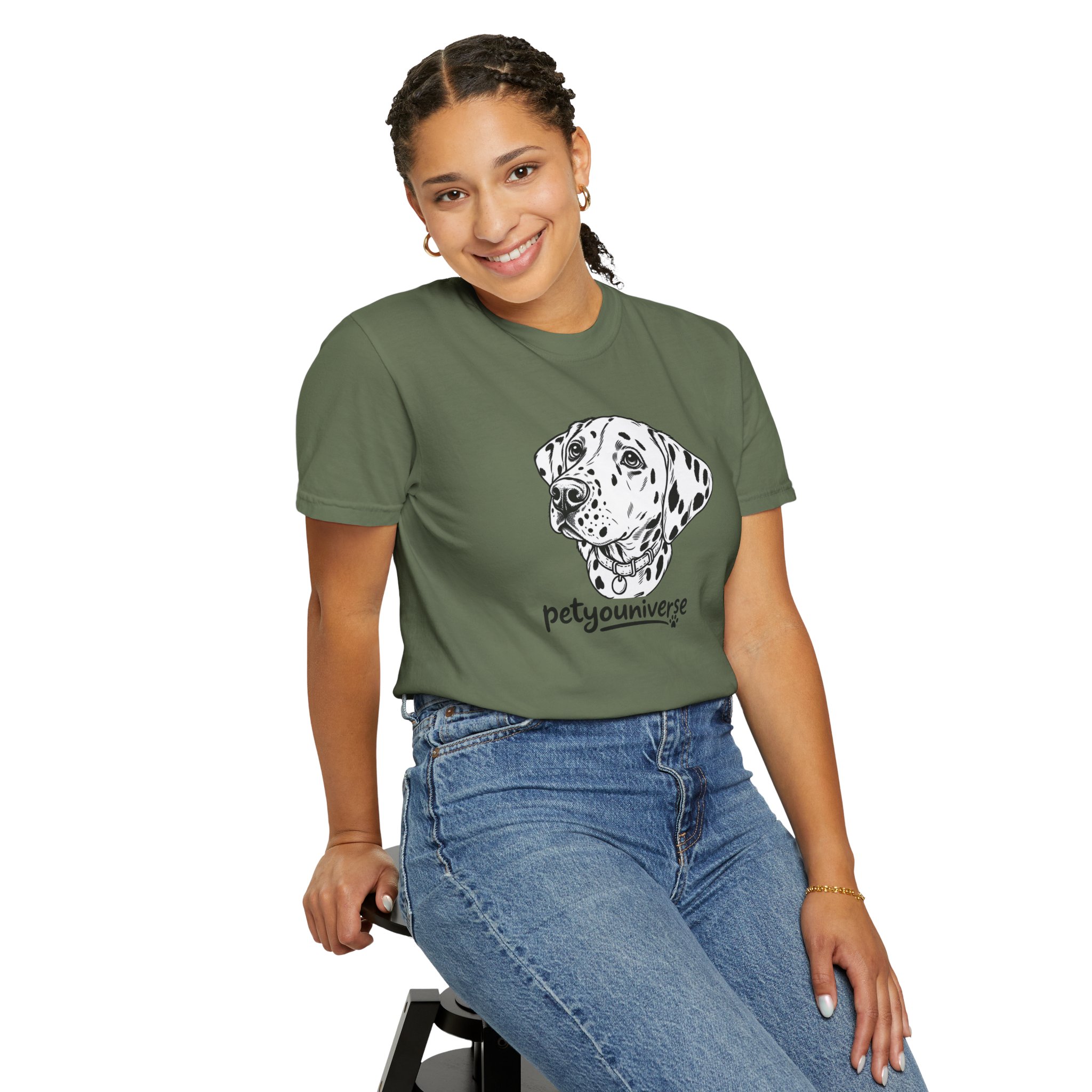 Dalmatian Portrait T-Shirt — "PetYoUniverse" Graphic Tee - Image 51