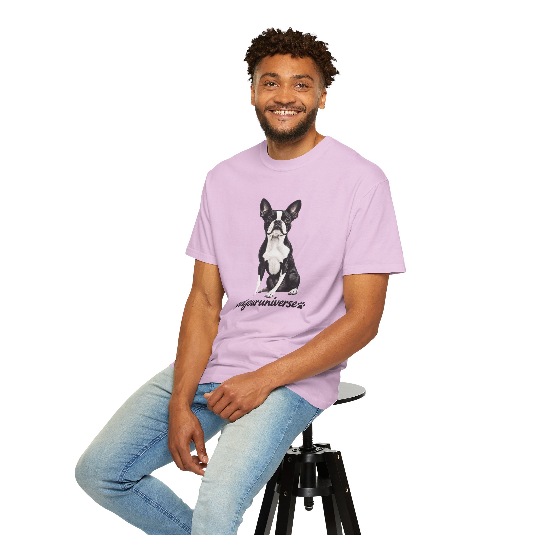 Boston Terrier Graphic T-Shirt — "PetYoUniverse" Dog Lover Tee - Image 116