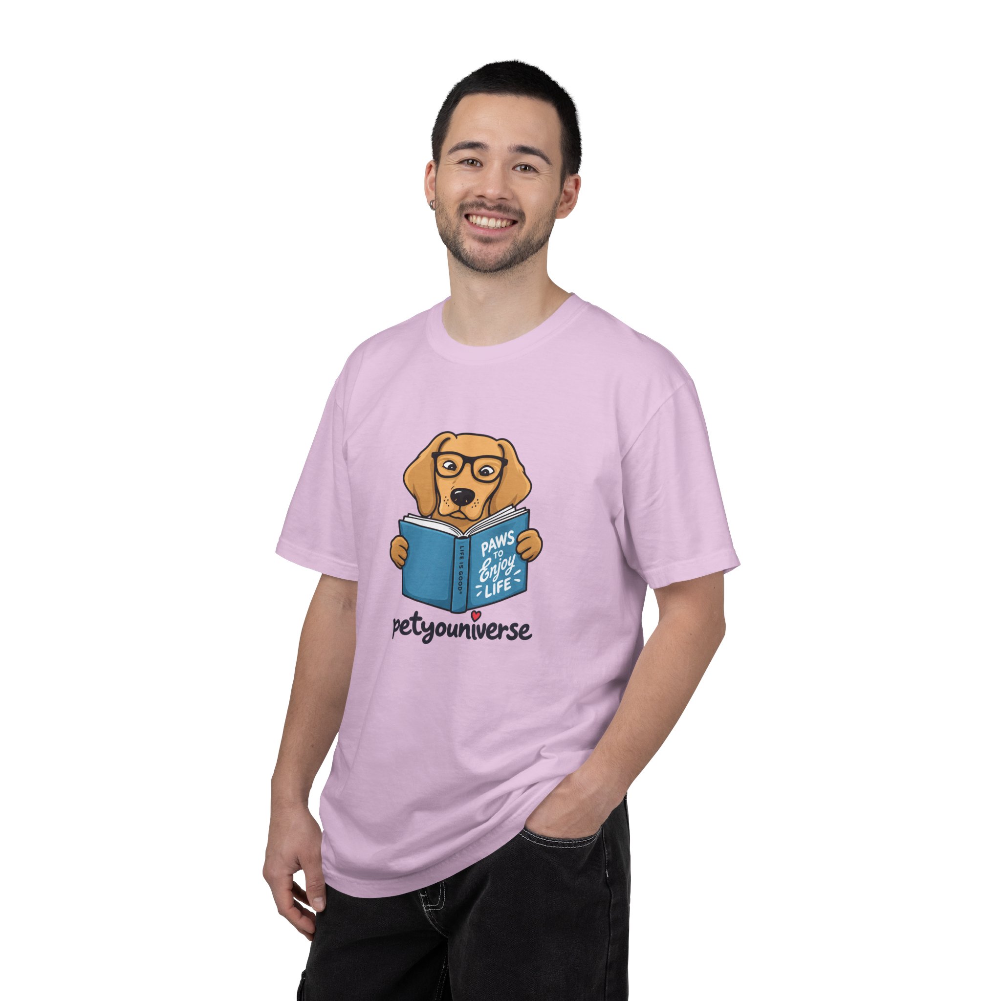 Dog Reading T-Shirt — "Paws & Books" Cute Booklover Pup Tee - Image 67