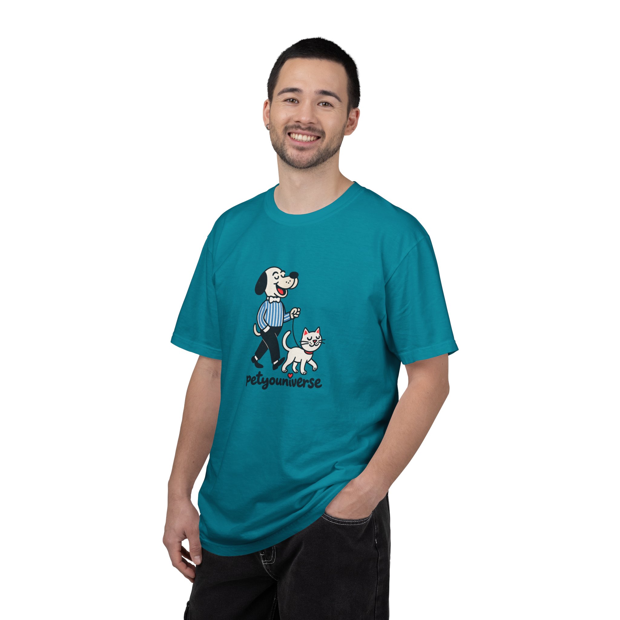 PetYouniverse Walking Dog & Cat Tee — Cute Retro Pet Graphic T-Shirt - Image 76