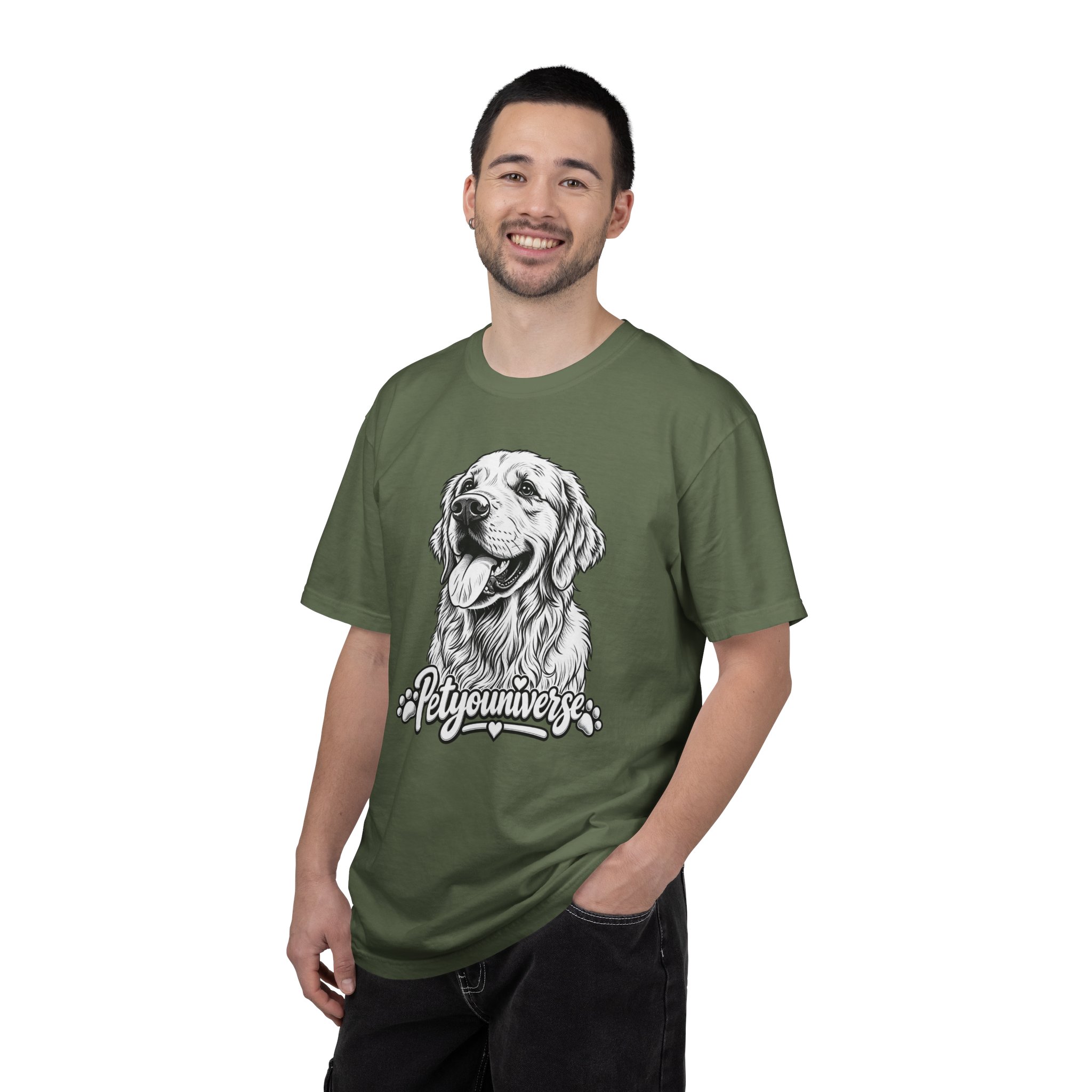 PetYoUniverse Golden Retriever Graphic T-Shirt — Cute Dog Portrait Tee - Image 40