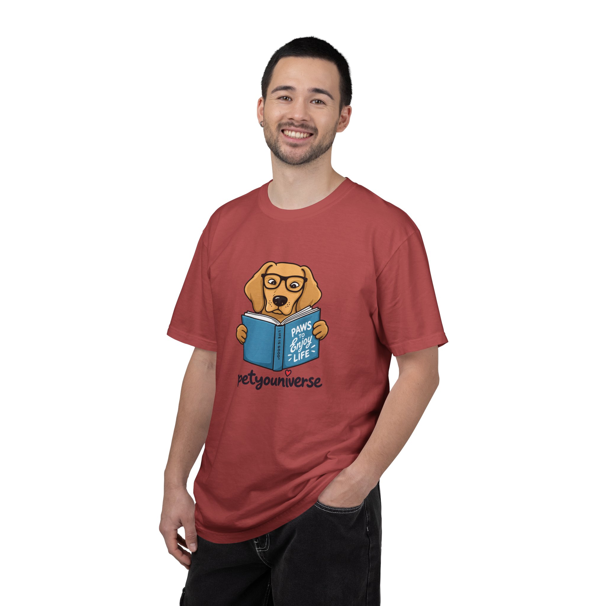 Dog Reading T-Shirt — "Paws & Books" Cute Booklover Pup Tee - Image 85