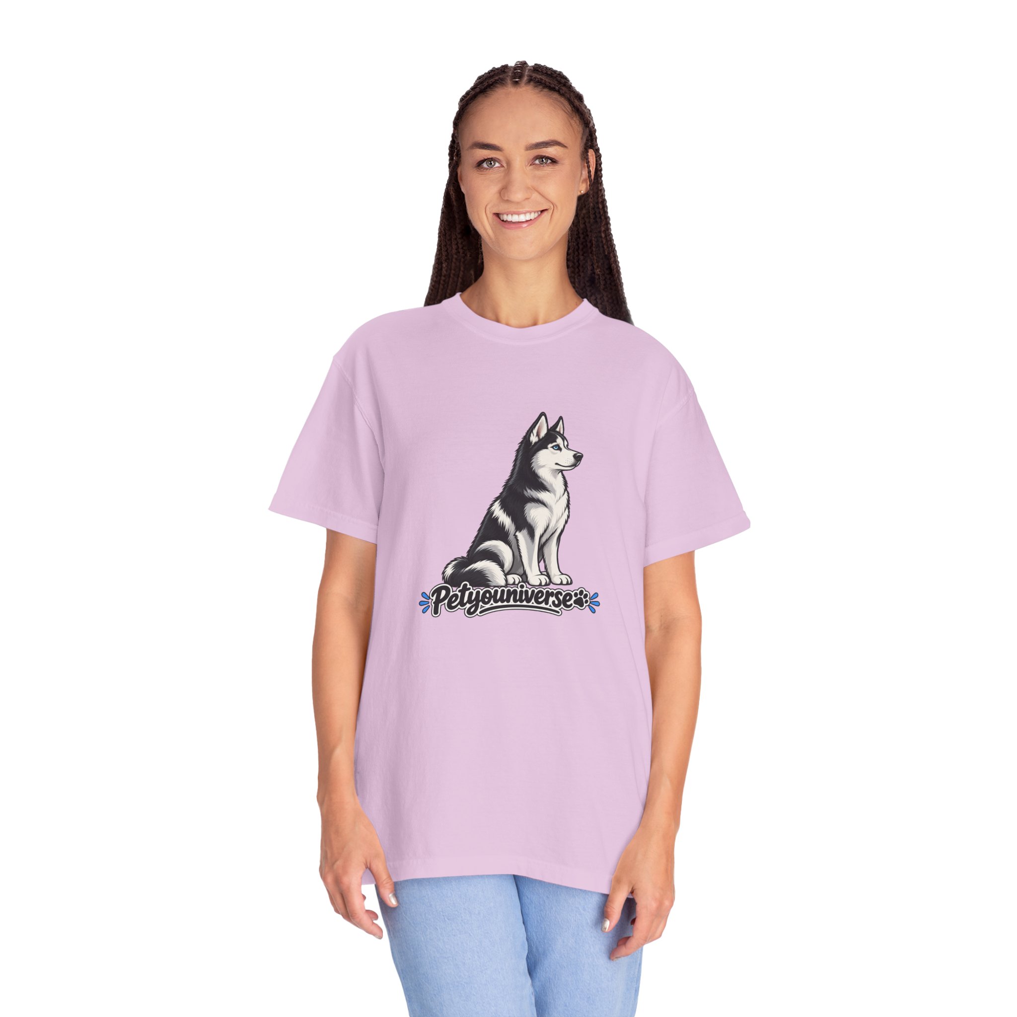 Husky Graphic T-Shirt — 'PetYoUniverse' Retro Dog Tee - Image 104