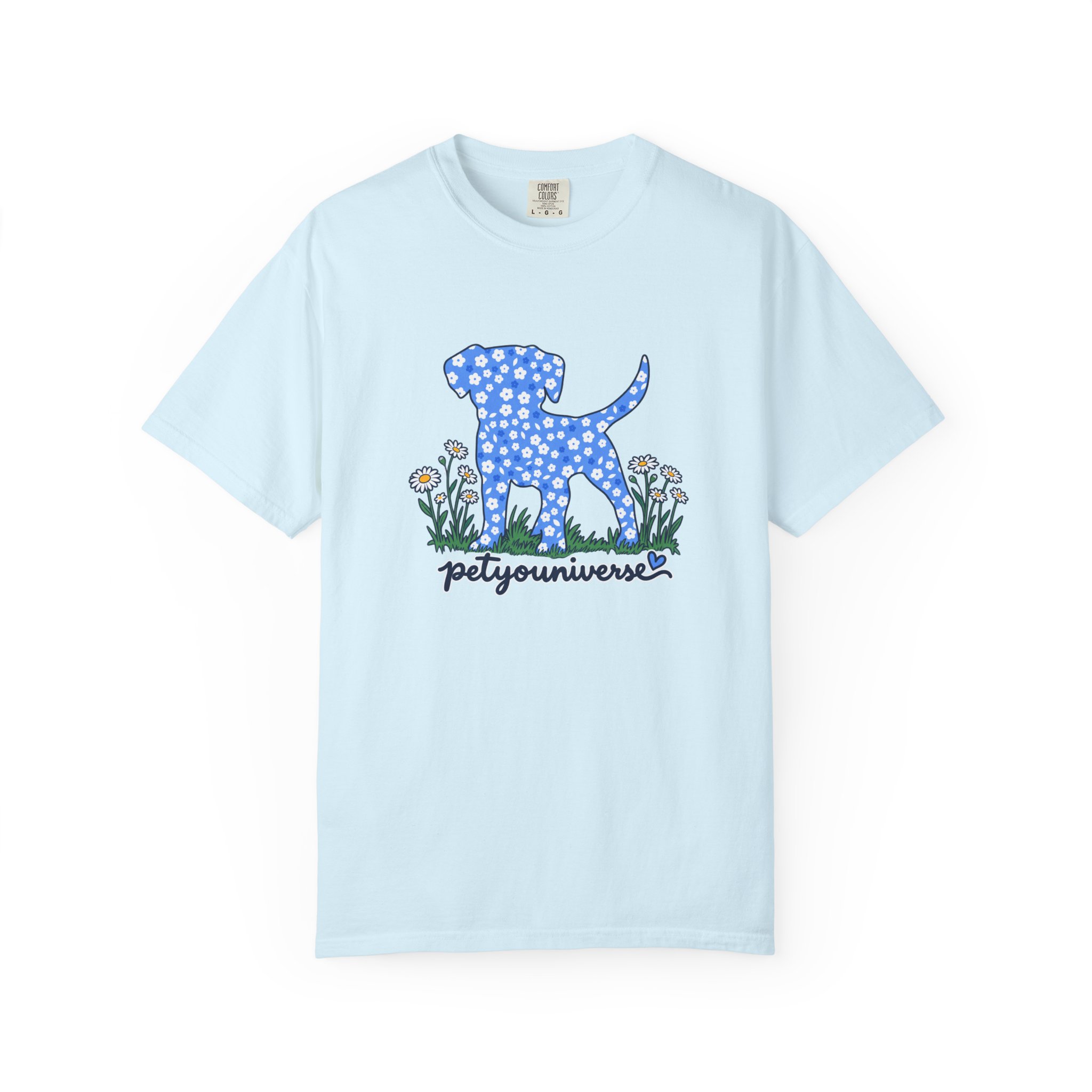 Dog Silhouette Floral T‑Shirt — "PetYoUniverse" Graphic Tee - Image 65