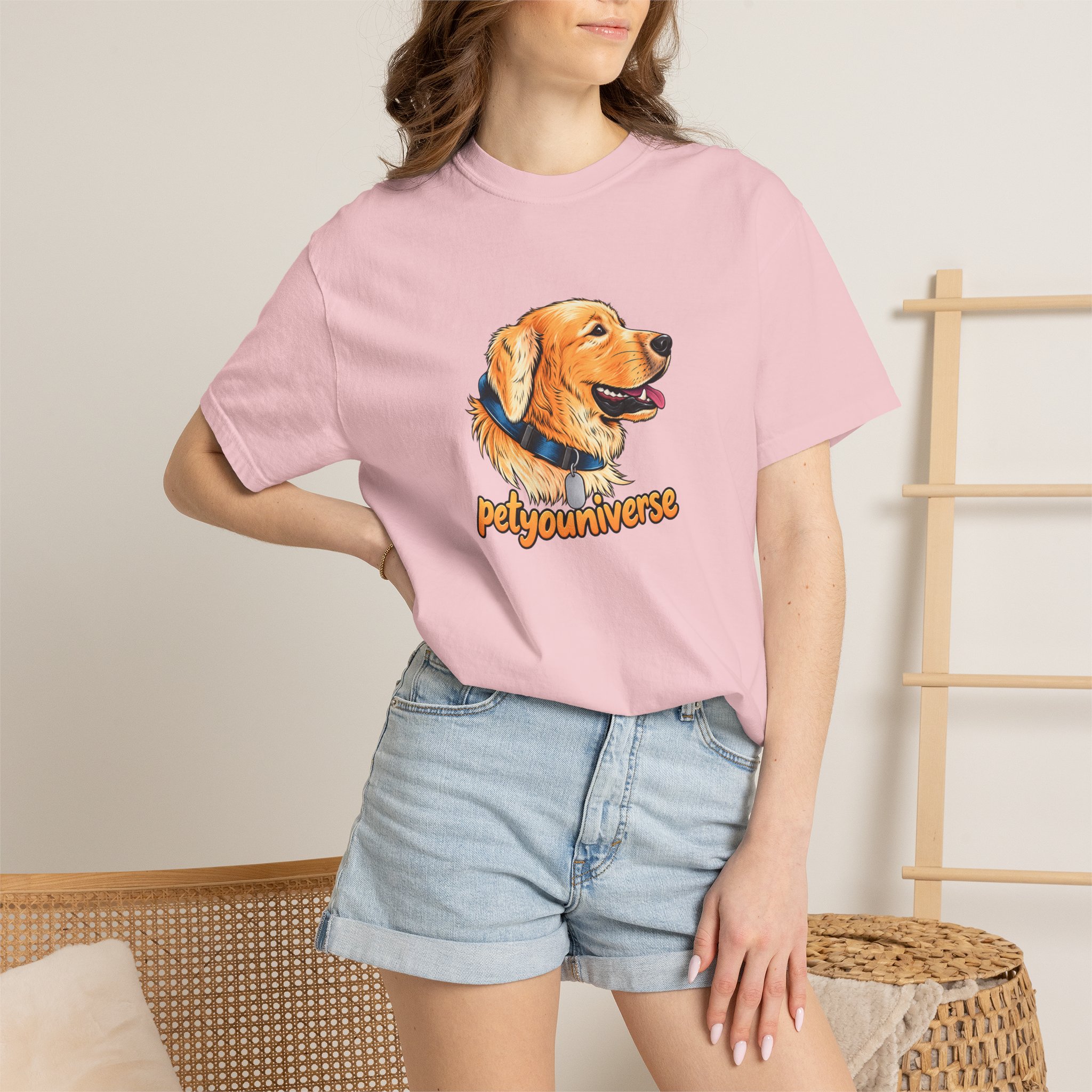 Golden Retriever Portrait T-Shirt – PetYoUniverse Graphic Tee - Image 92
