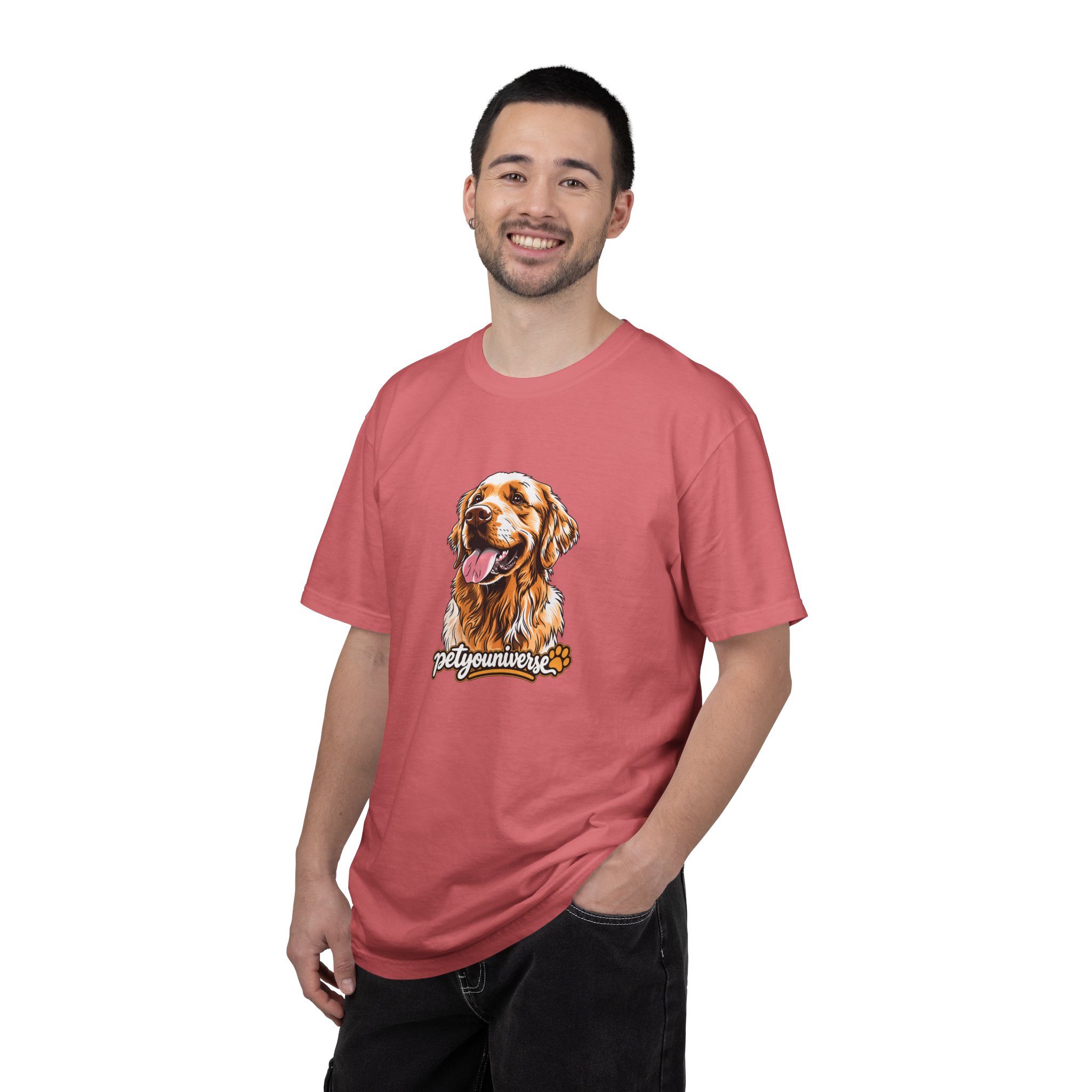 Dog Lover T-Shirt — Golden Retriever Portrait "PetYoUniverse" Graphic - Image 130