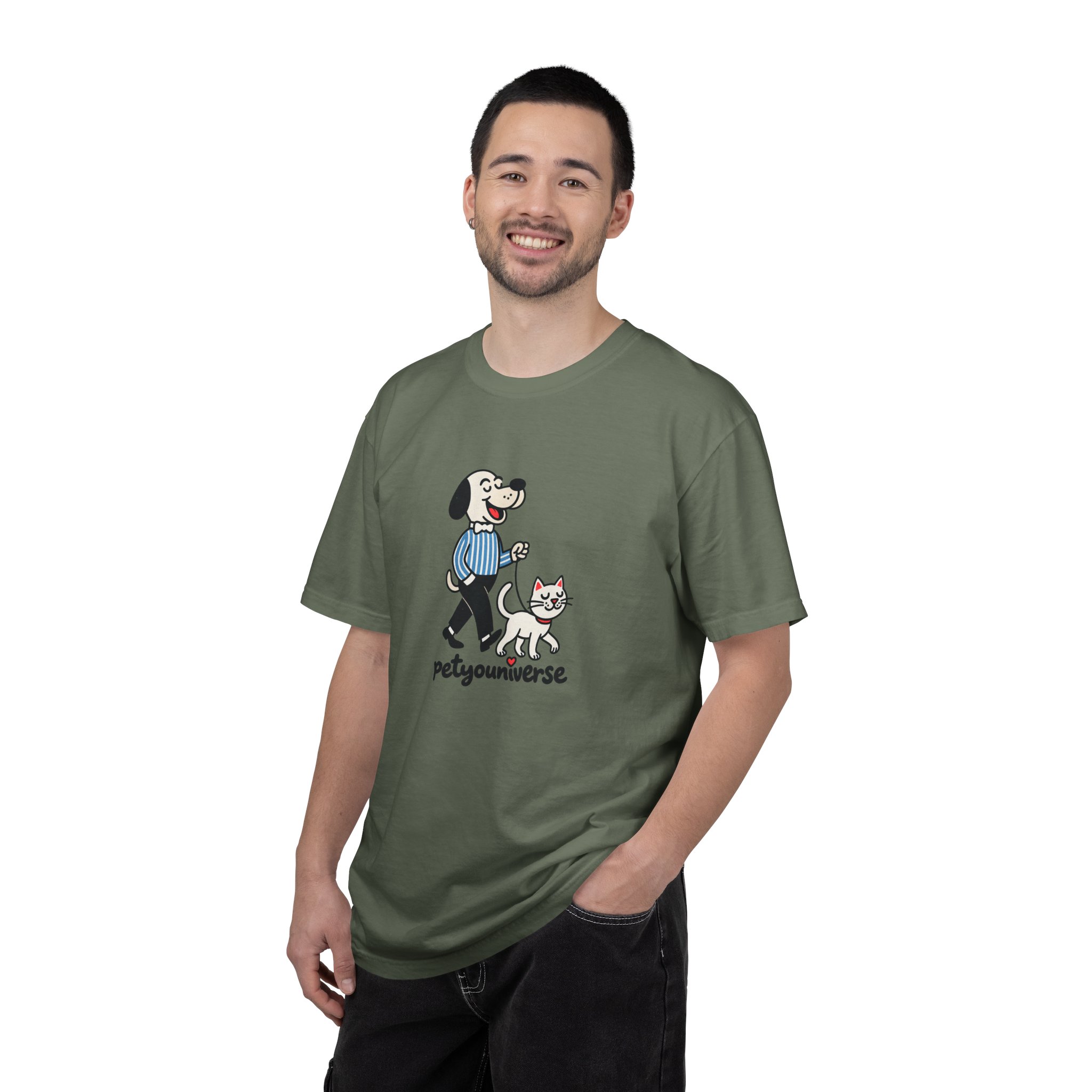 PetYouniverse Walking Dog & Cat Tee — Cute Retro Pet Graphic T-Shirt - Image 67