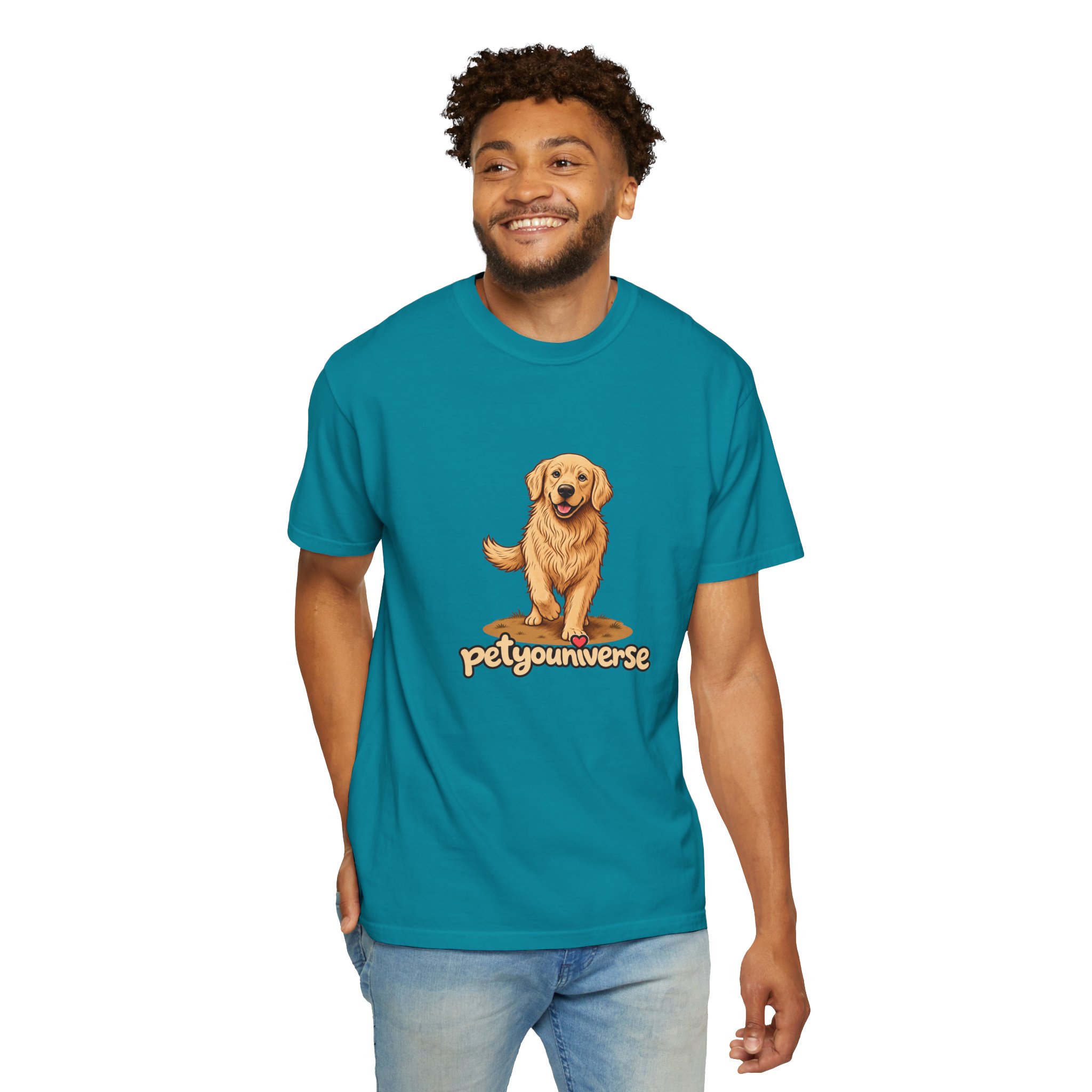 Golden Retriever Graphic T-Shirt — "PetYoUniverse" Cute Dog Tee - Image 79