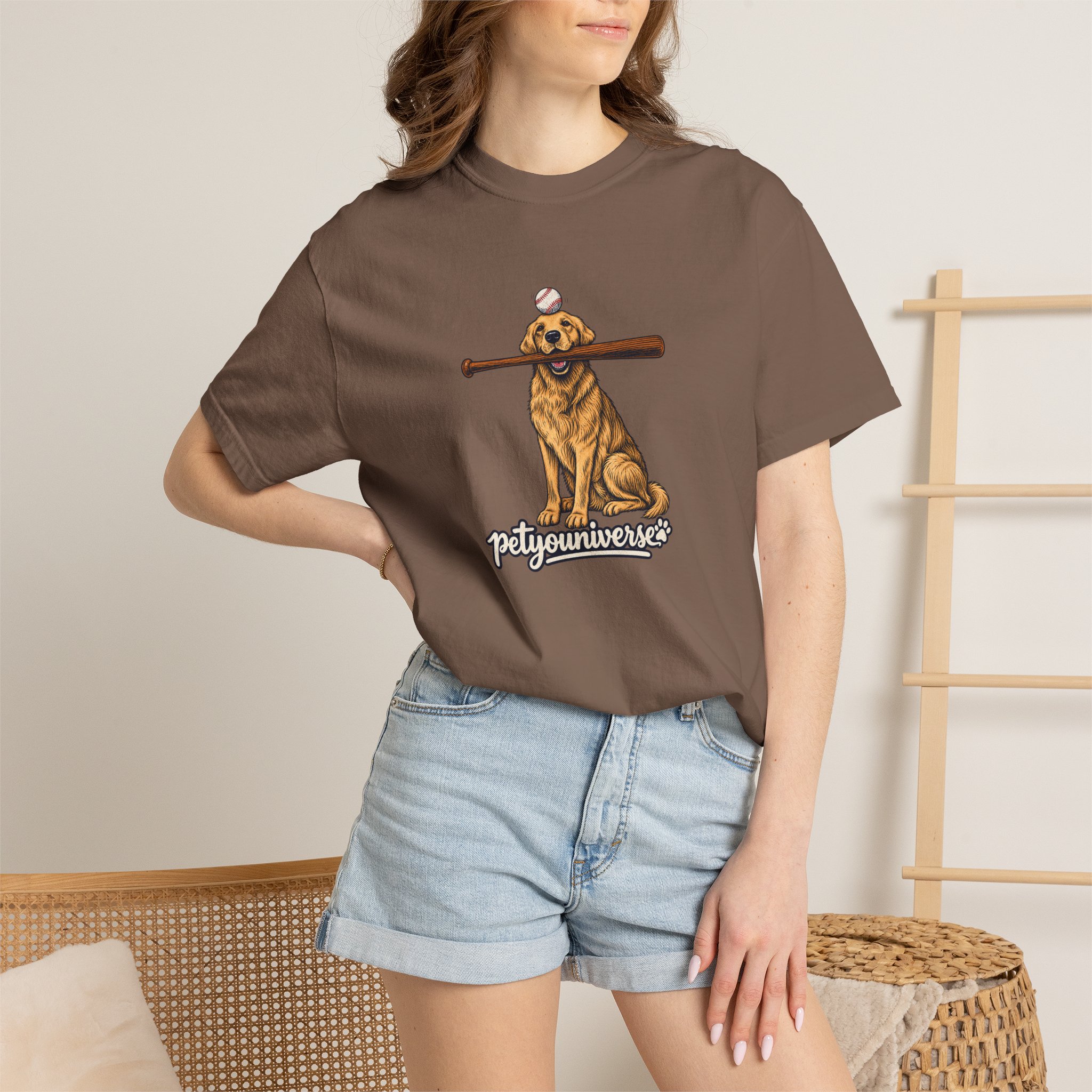 Golden Retriever Baseball Dog T-Shirt — “PetYoUniverse” Vintage Graphic Tee - Image 56