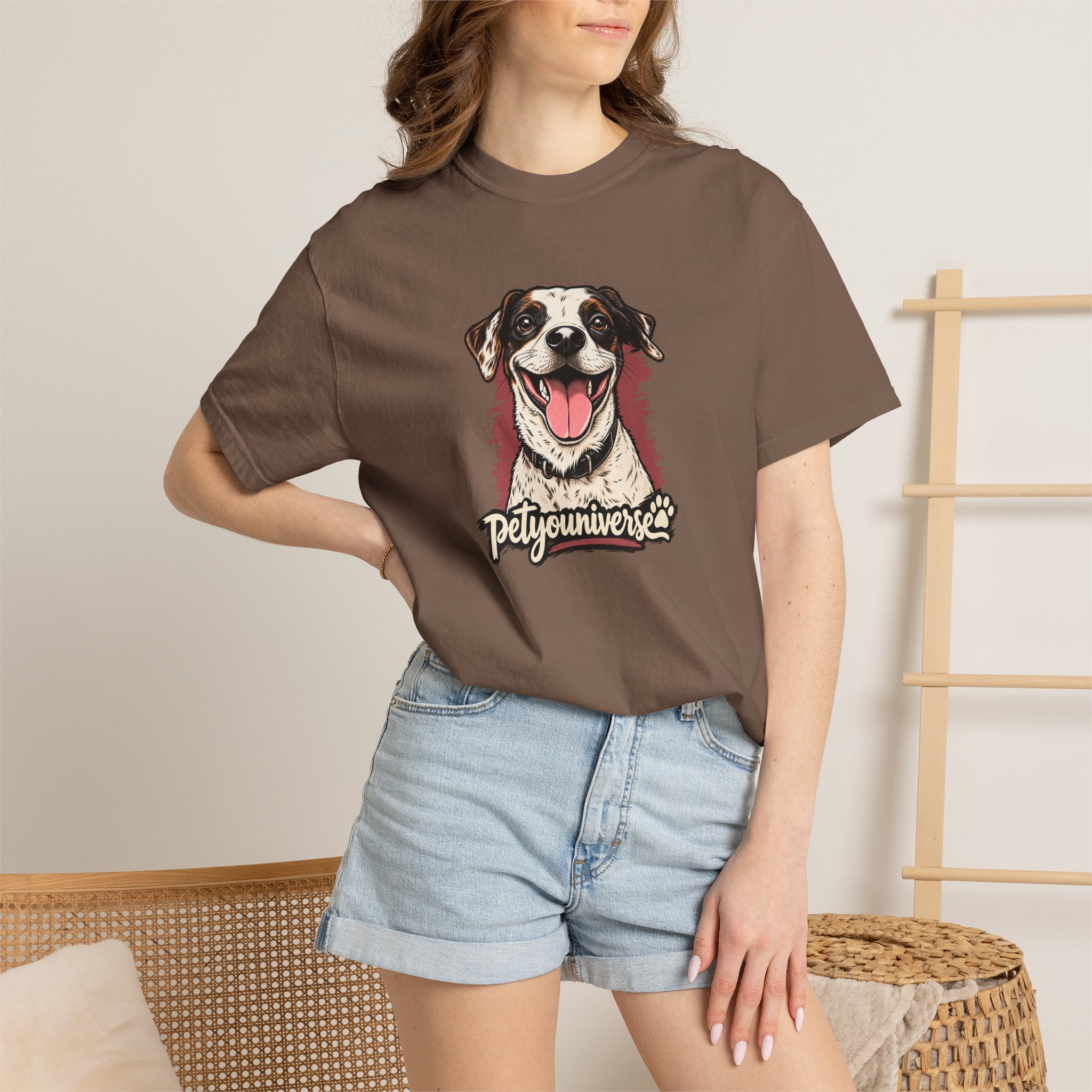 Dog Lover T-Shirt — Smiling Pup "Petyouniverse" Graphic Tee - Image 26