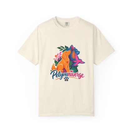 Petyouiverse Colorful Dog & Cat Graphic T-Shirt