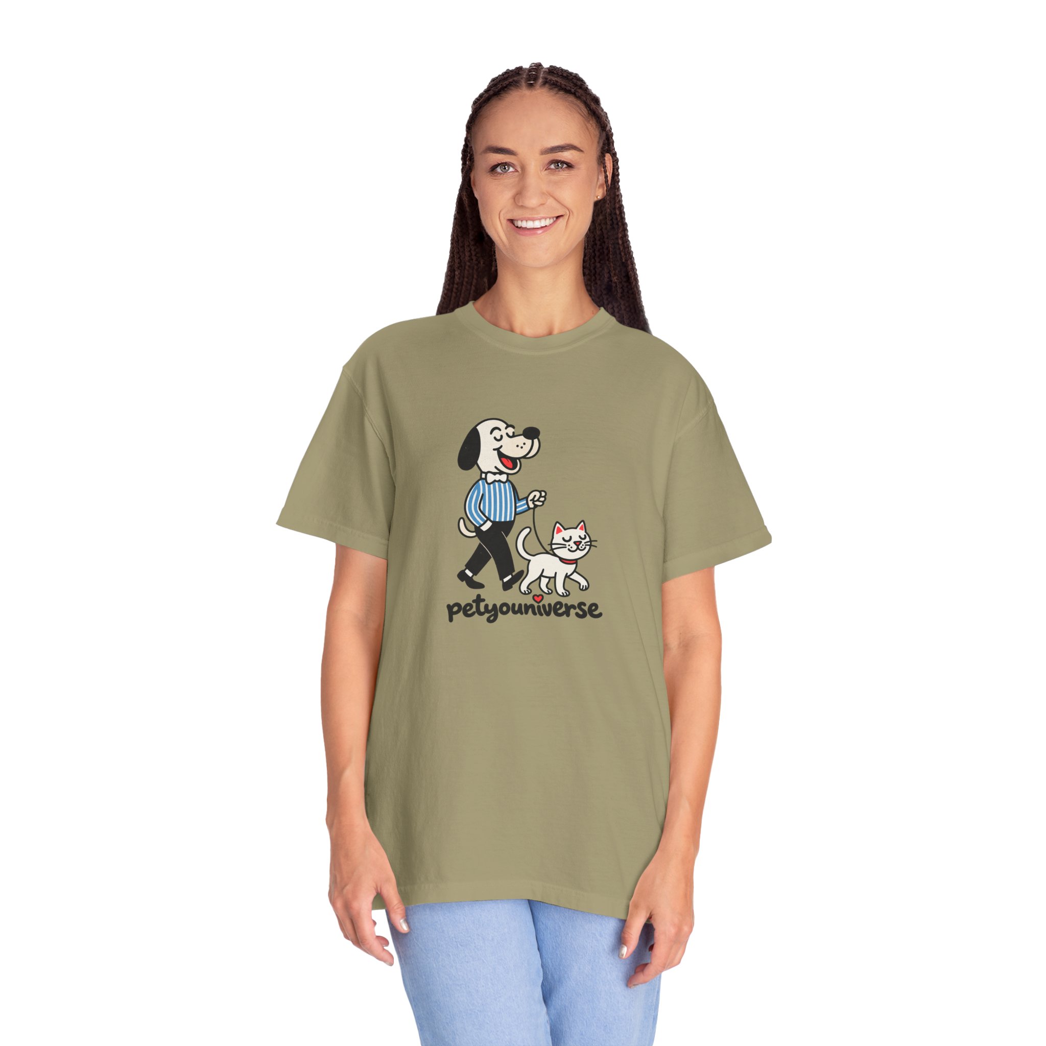 PetYouniverse Walking Dog & Cat Tee — Cute Retro Pet Graphic T-Shirt - Image 32