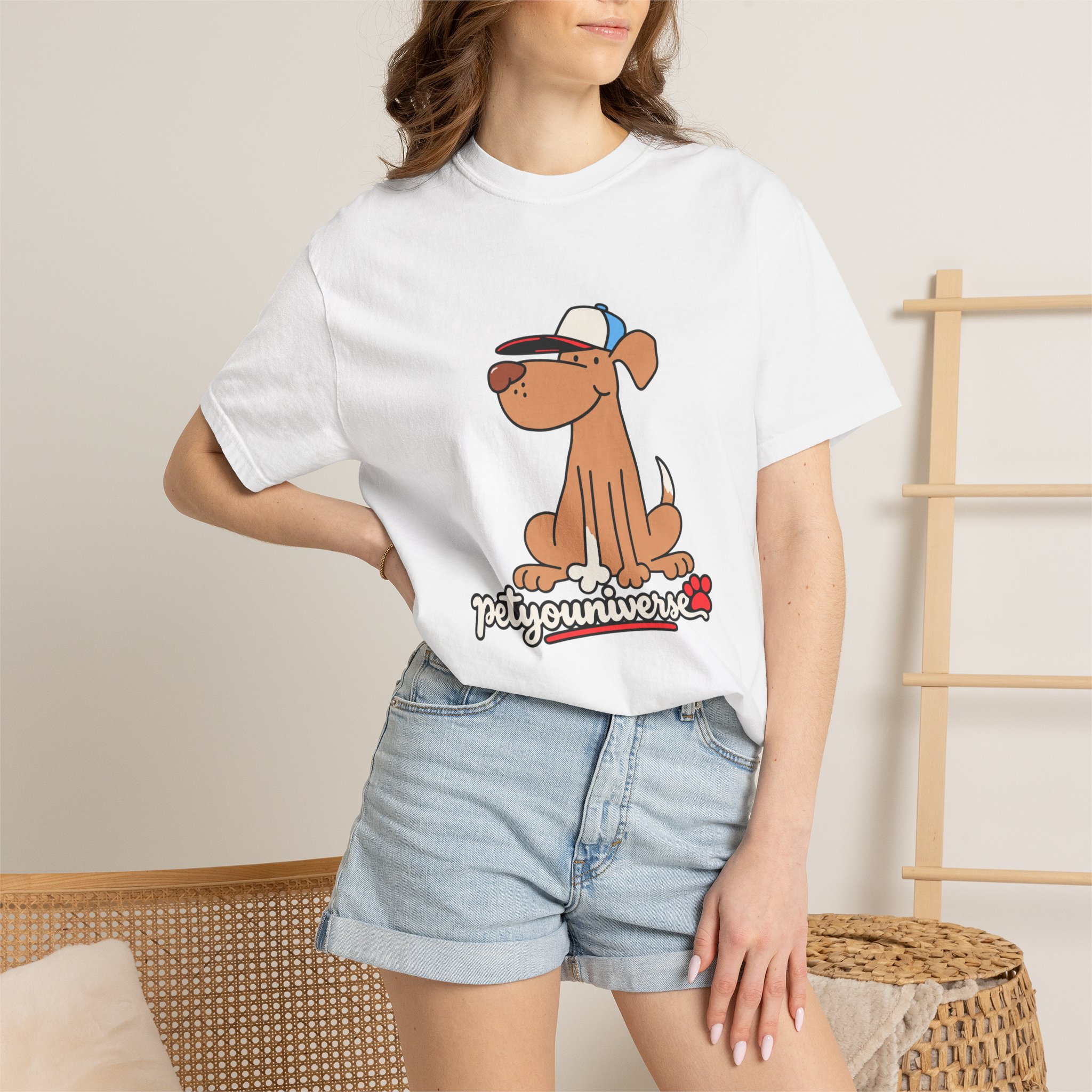 Dog Cartoon Tee — "PetYoUniverse" Puppy Graphic T-Shirt - Image 2