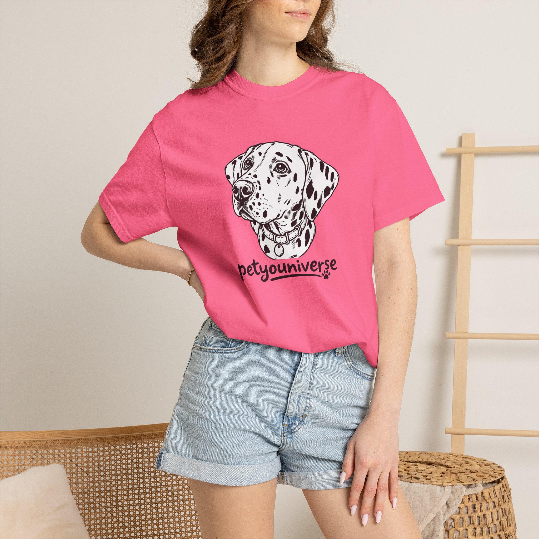 Dalmatian Portrait T-Shirt — "PetYoUniverse" Graphic Tee - Image 119