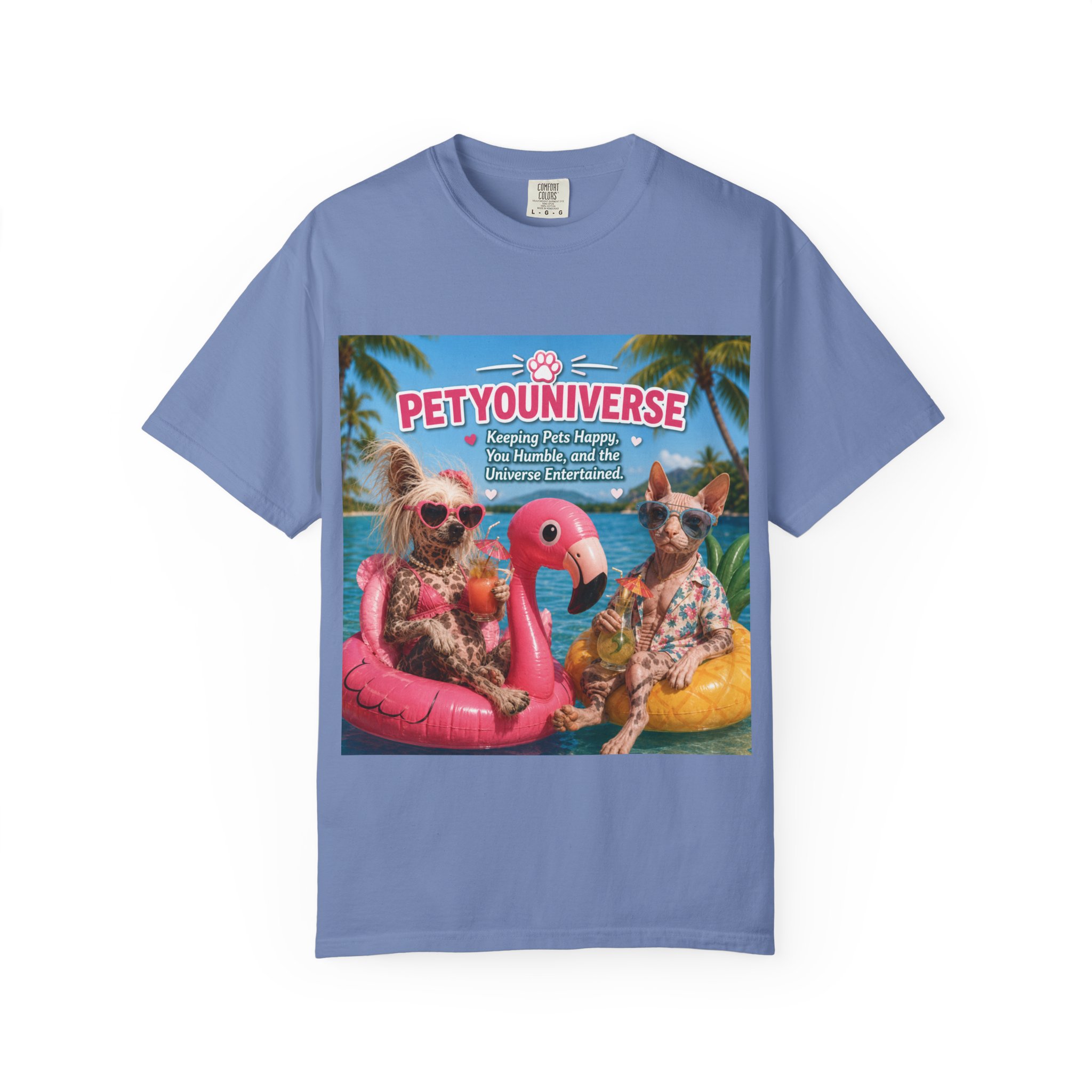 T-Shirt — "Petyouniverse" Summer Dog Vacation Graphic Tee - Image 79