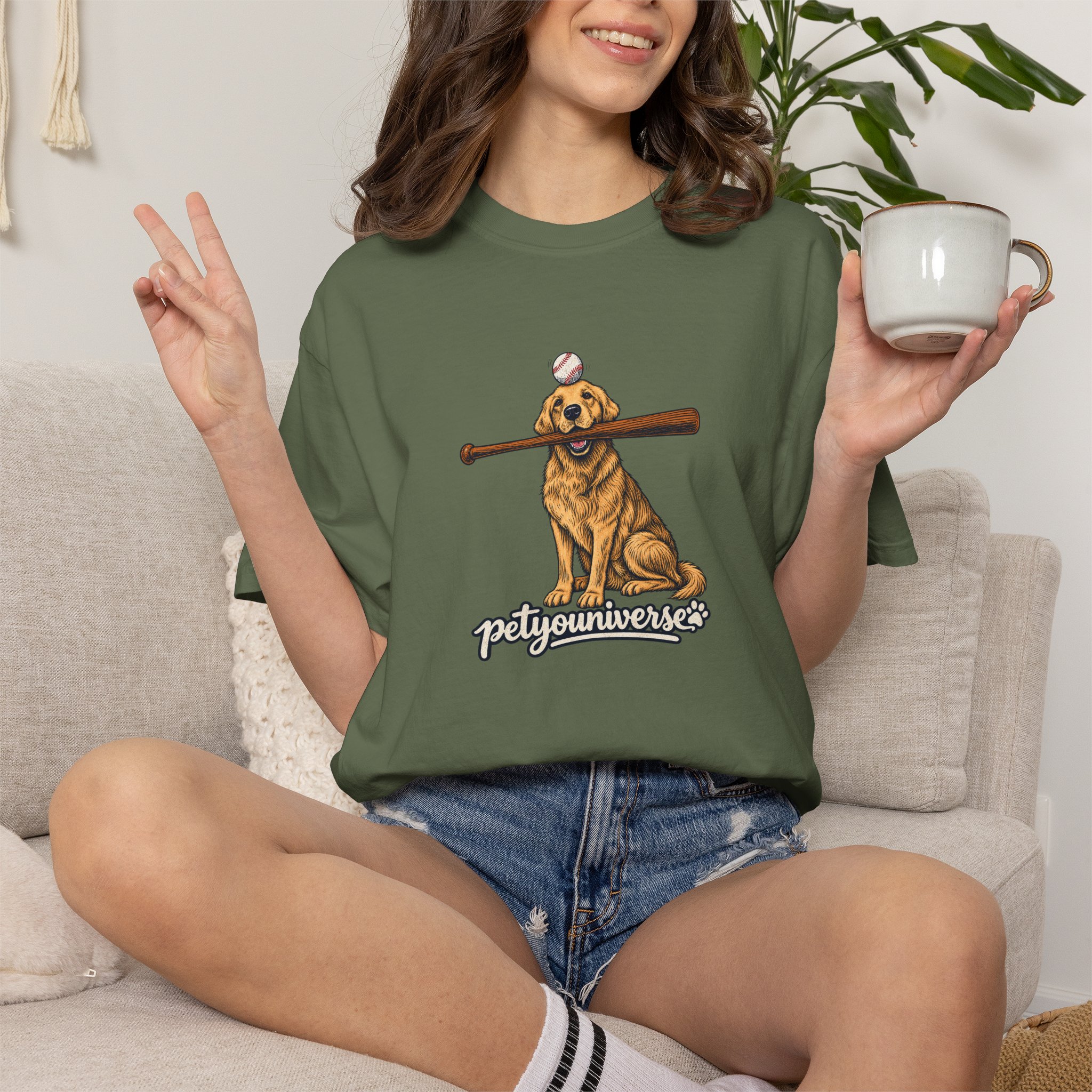 Golden Retriever Baseball Dog T-Shirt — “PetYoUniverse” Vintage Graphic Tee - Image 84