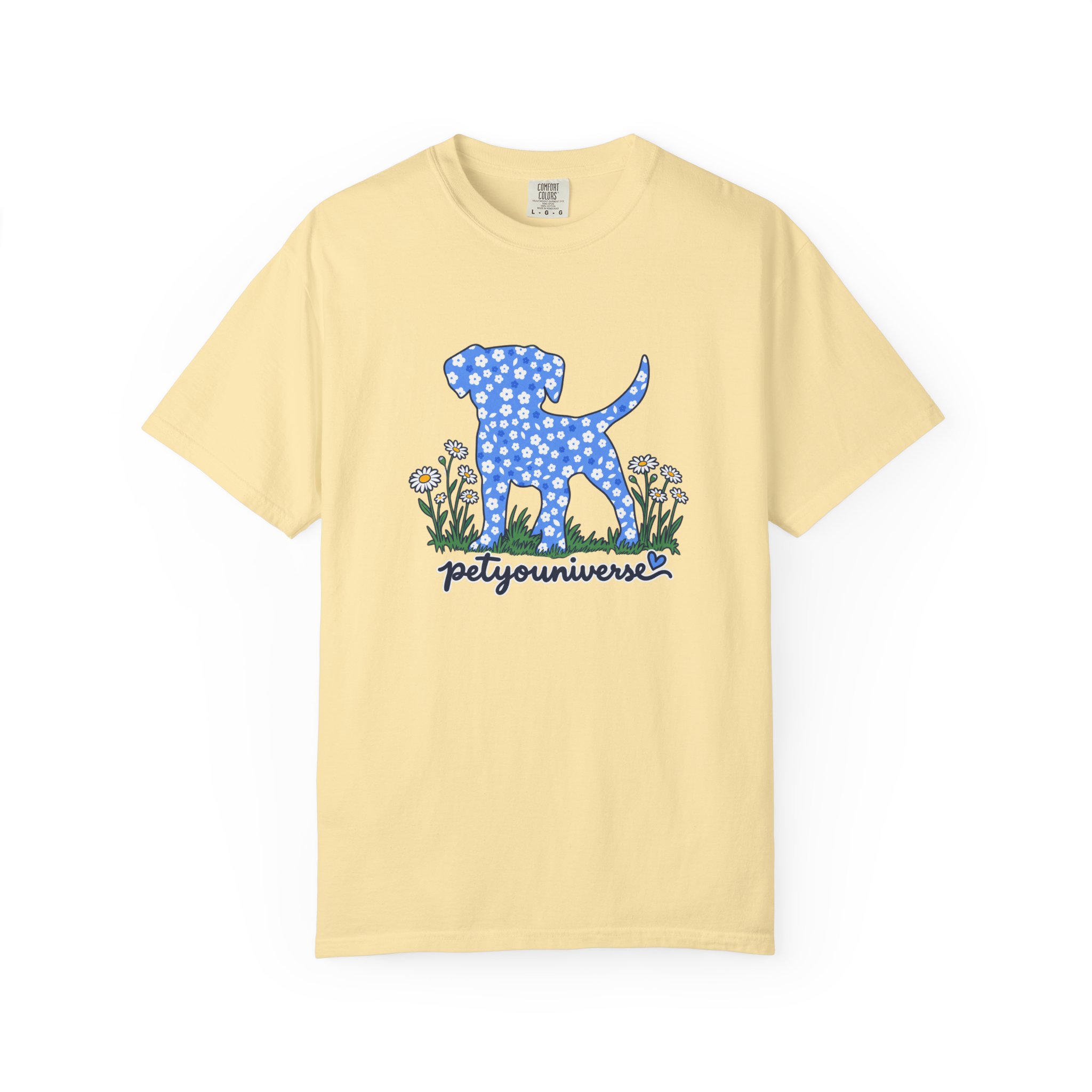 Dog Silhouette Floral T‑Shirt — "PetYoUniverse" Graphic Tee - Image 9
