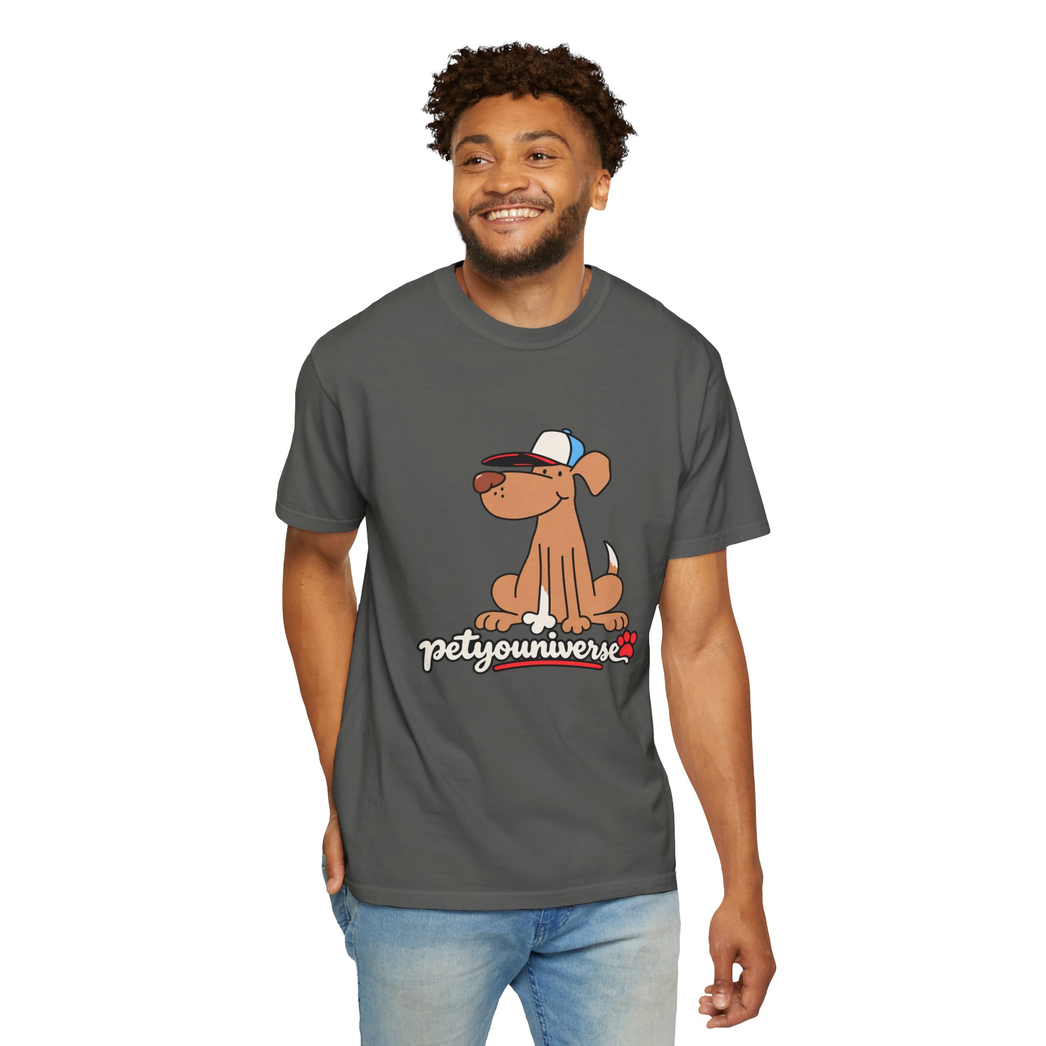 Dog Cartoon Tee — "PetYoUniverse" Puppy Graphic T-Shirt - Image 52