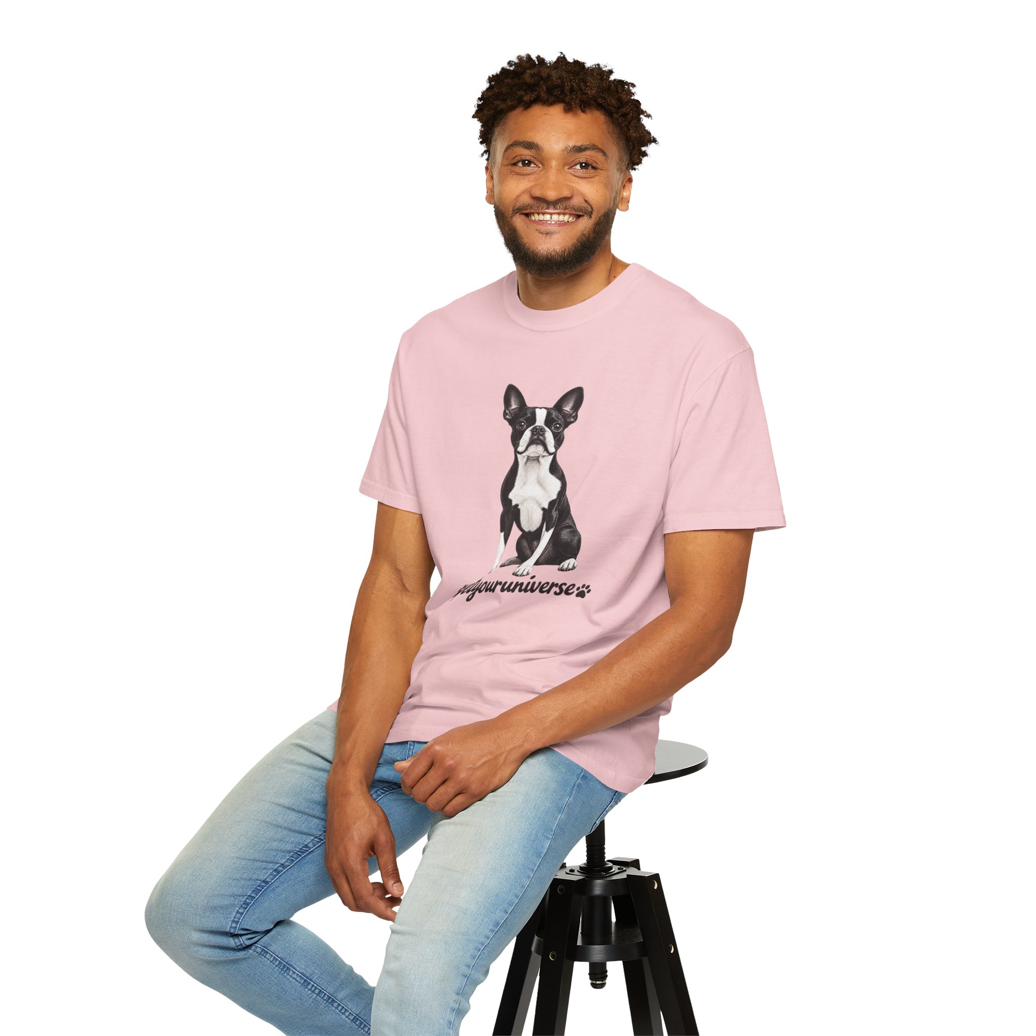 Boston Terrier Graphic T-Shirt — "PetYoUniverse" Dog Lover Tee - Image 125