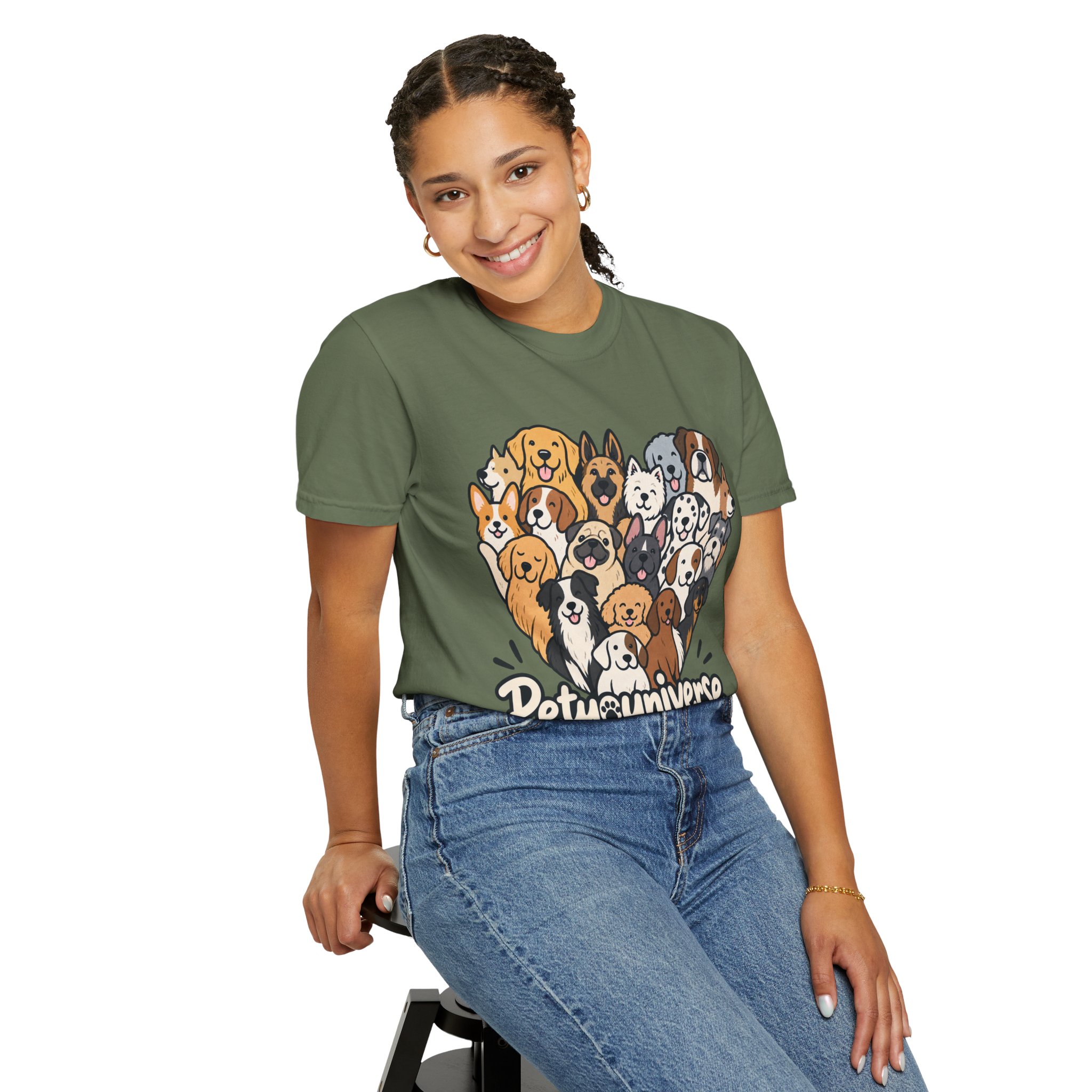 Dog Lover Cartoon T-Shirt — "Pety Universe" Graphic Tee - Image 87