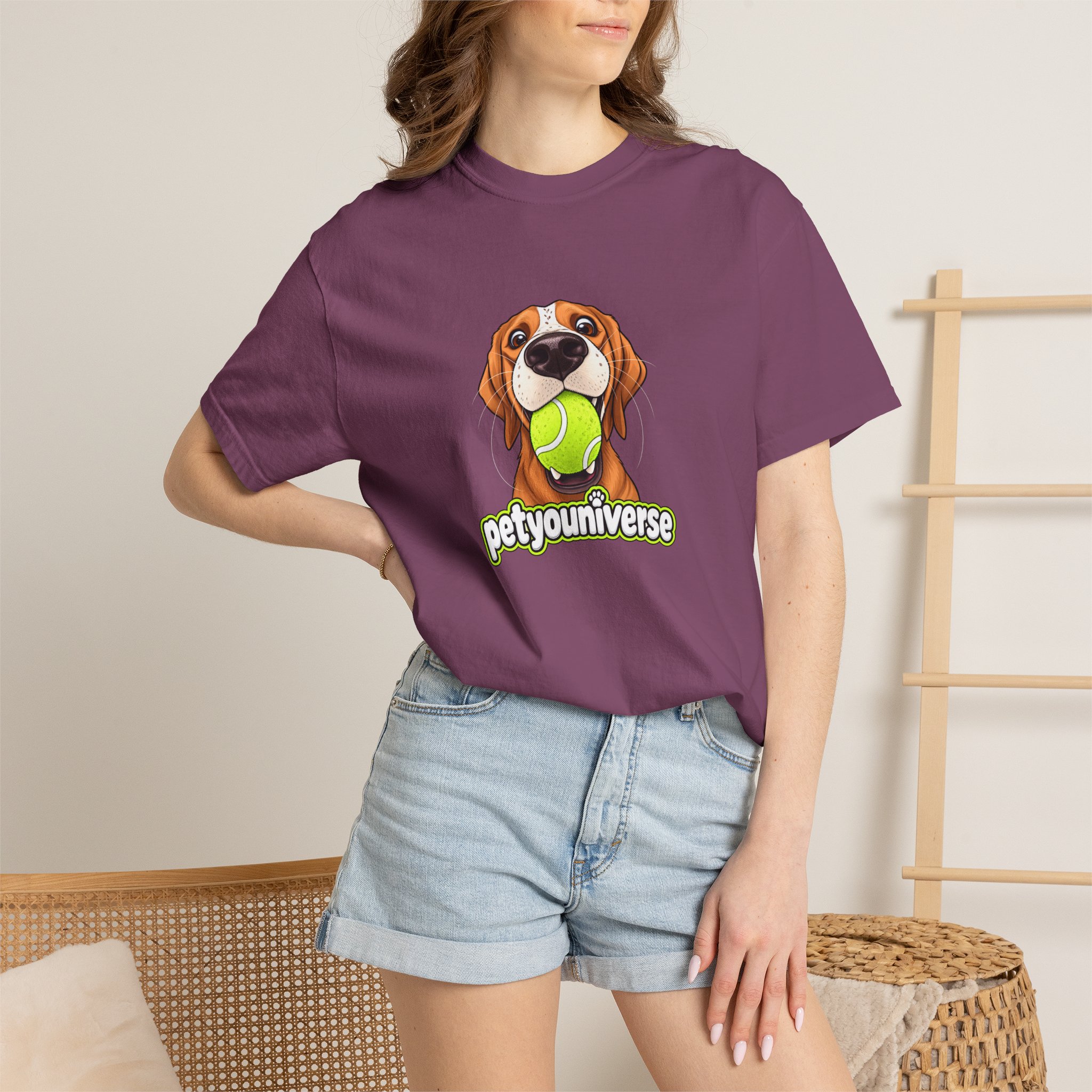 PetYoUniverse Tee — Cute Dog Holding Tennis Ball Graphic T‑Shirt - Image 110