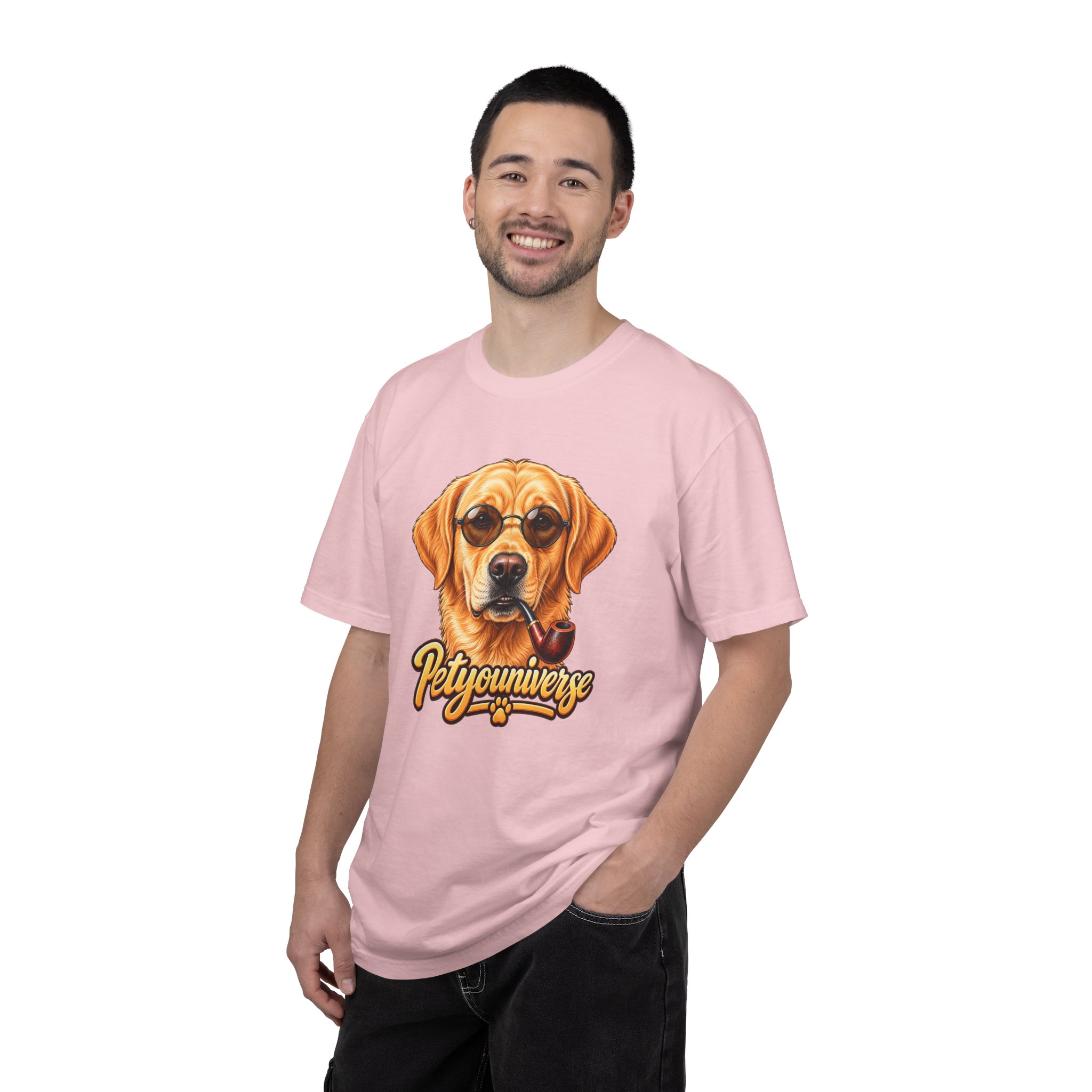 Dog Graphic T-Shirt — 'PetYoUniverse' Yellow Lab Portrait Tee - Image 121