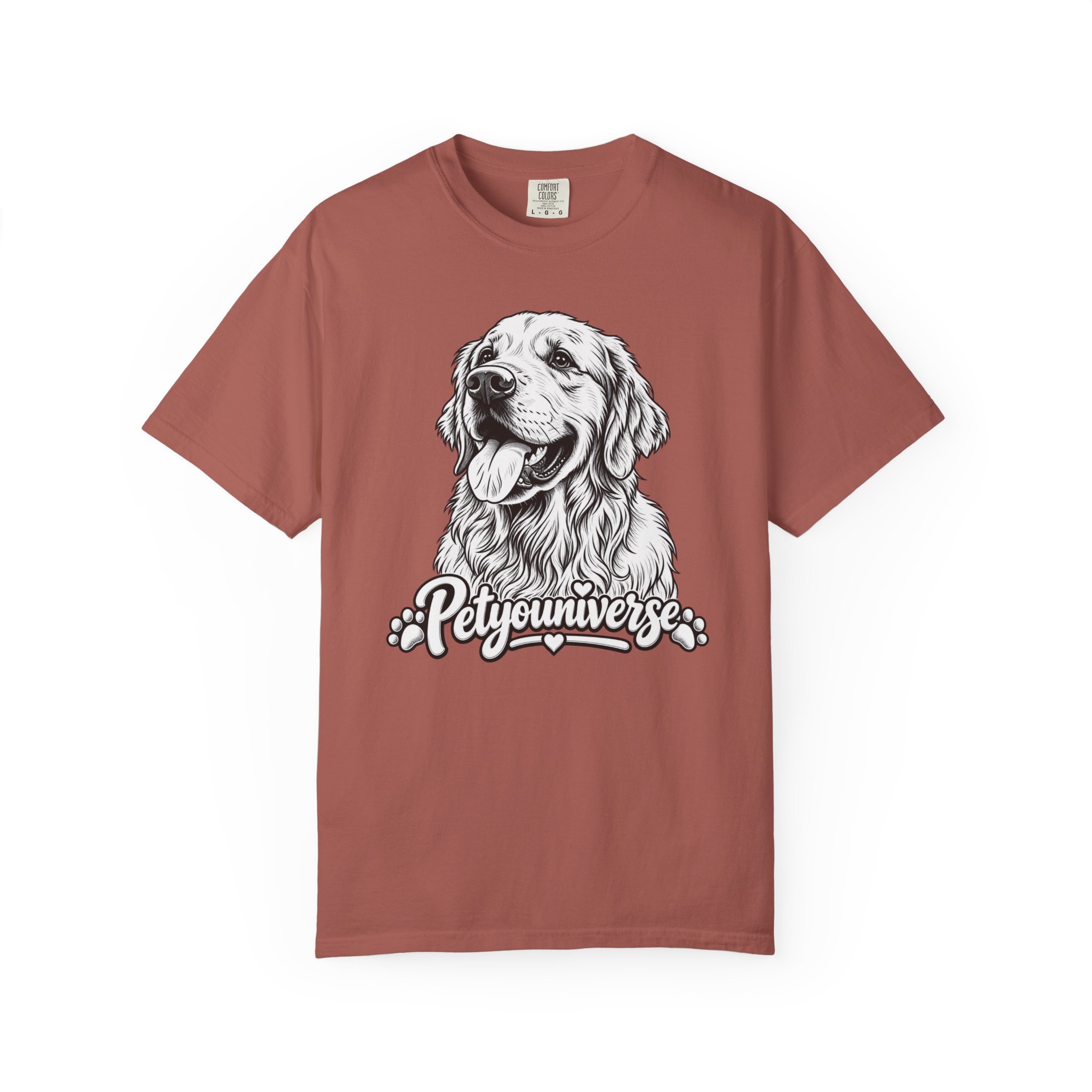PetYoUniverse Golden Retriever Graphic T-Shirt — Cute Dog Portrait Tee - Image 118