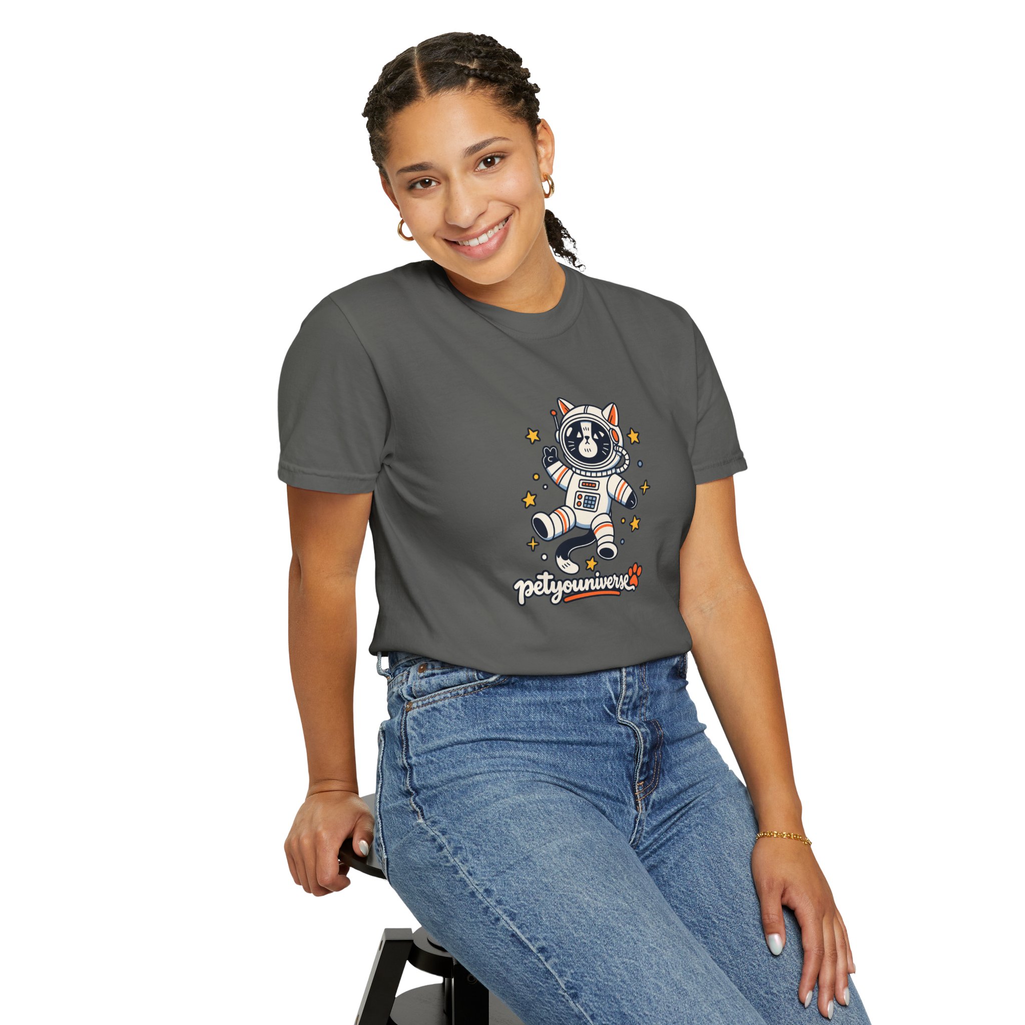 Astronaut Dog T-Shirt — 'PetYoUniverse' Cute Space Pup Tee - Image 42