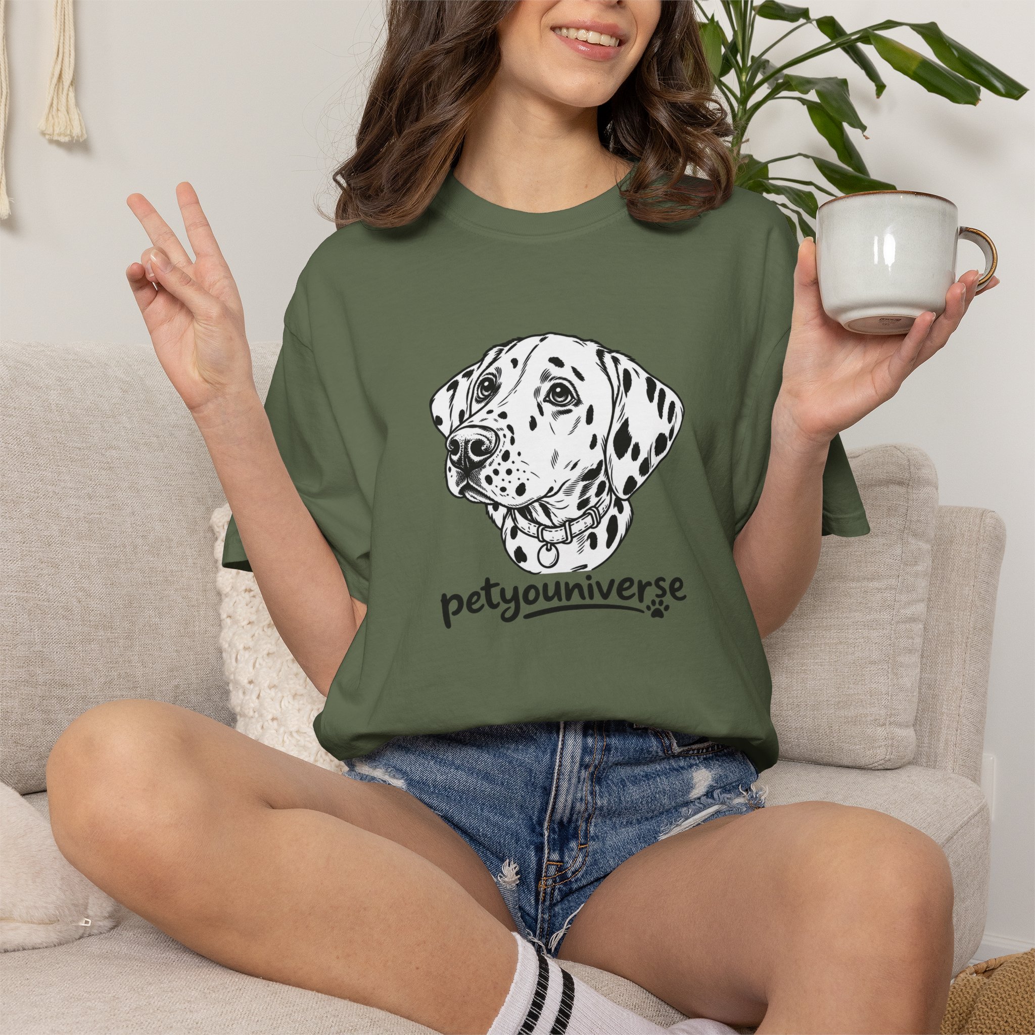 Dalmatian Portrait T-Shirt — "PetYoUniverse" Graphic Tee - Image 48