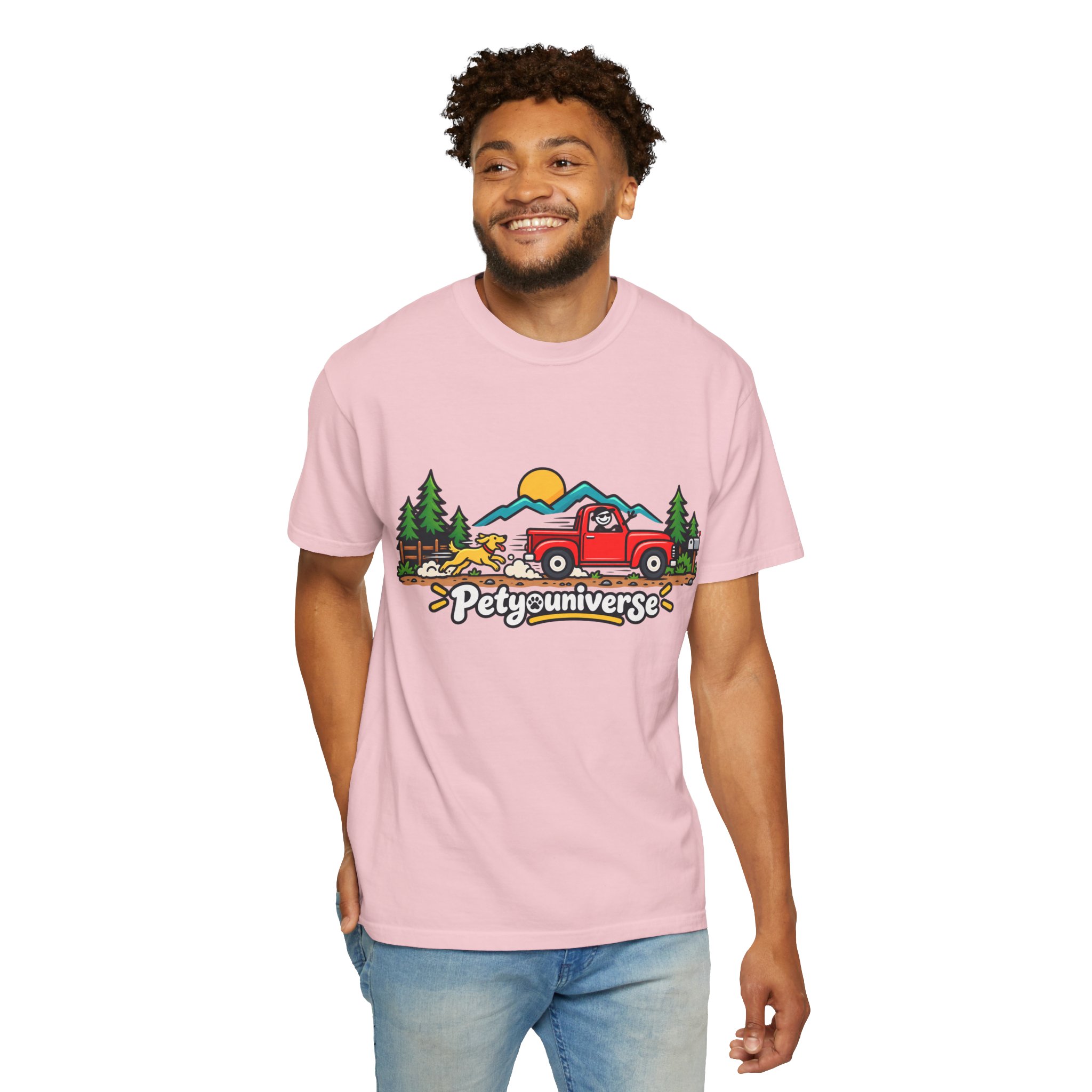 Petyuniverse Retro Truck & Dog Graphic T-Shirt - Image 88