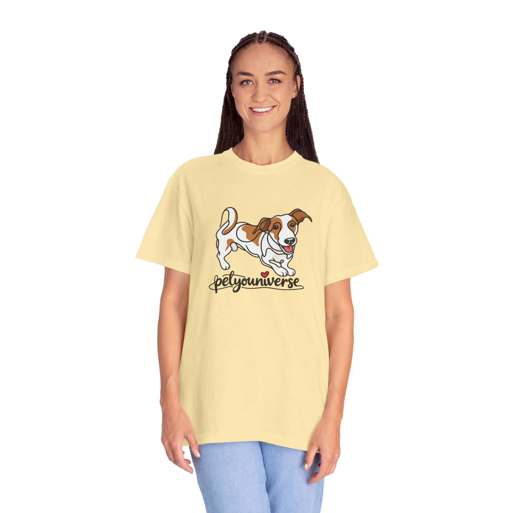 Dog Cartoon T-Shirt — "PetYoUniverse" Playful Jack Russell Tee - Image 14