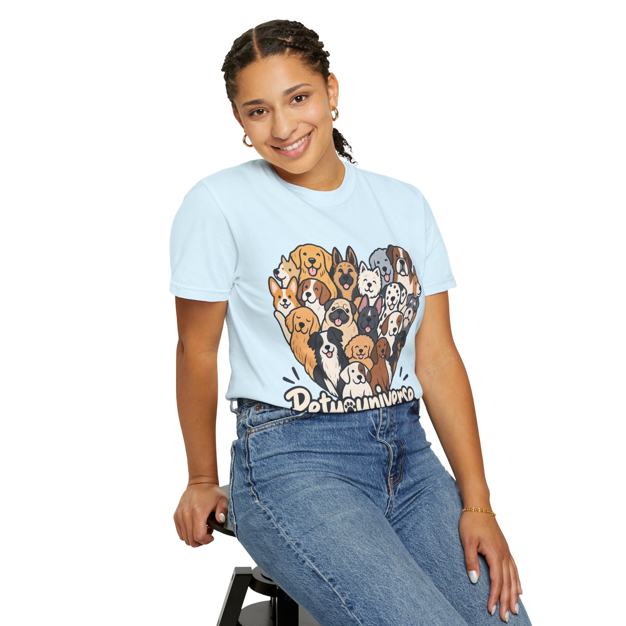 Dog Lover Cartoon T-Shirt — "Pety Universe" Graphic Tee - Image 117