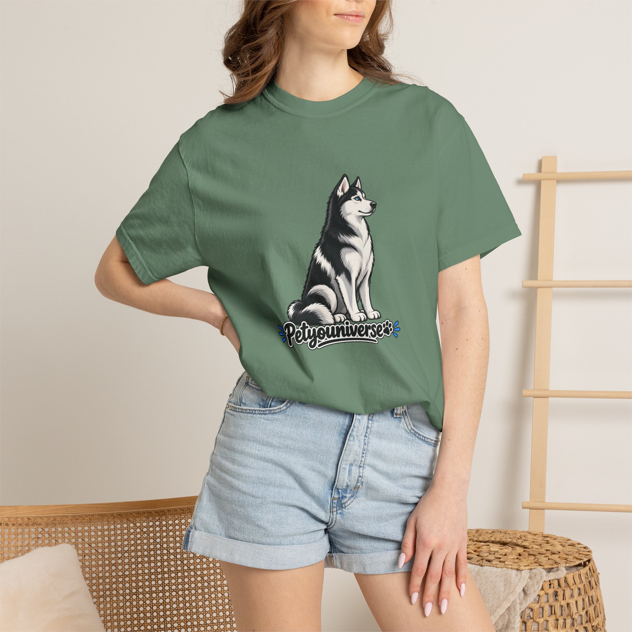 Husky Graphic T-Shirt — 'PetYoUniverse' Retro Dog Tee - Image 83