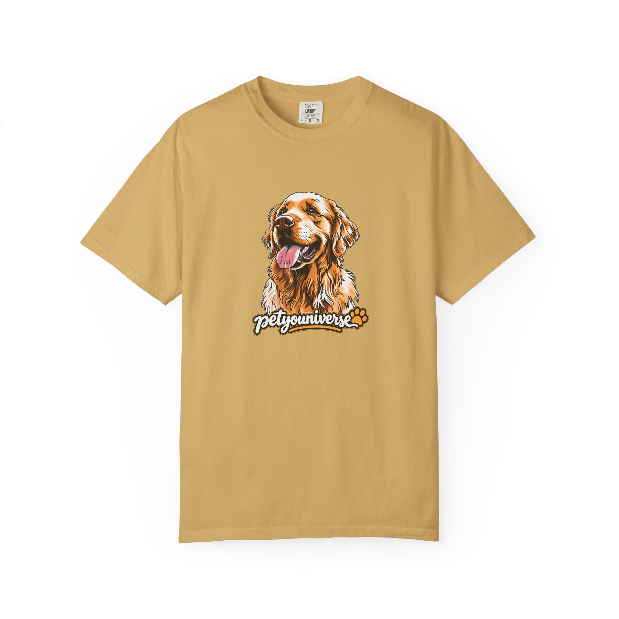 Dog Lover T-Shirt — Golden Retriever Portrait "PetYoUniverse" Graphic - Image 19