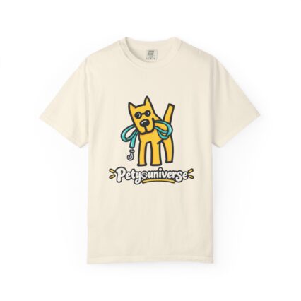 Pet Universe Graphic Tee — Cute Yellow Dog Illustration T-Shirt
