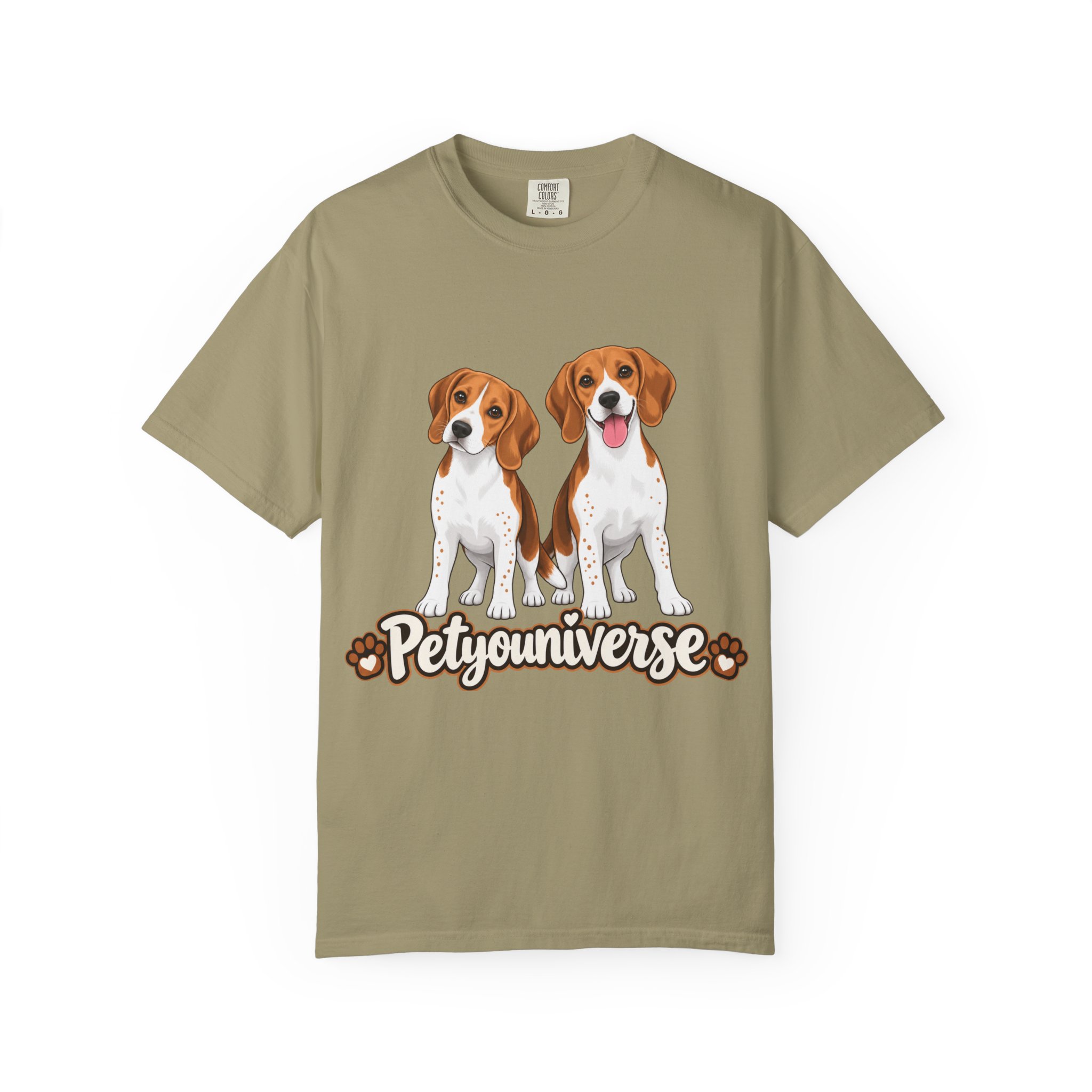 Beagle Lovers T-Shirt — 'PetYoUniverse' Cute Cartoon Duo Dog Tee - Image 19