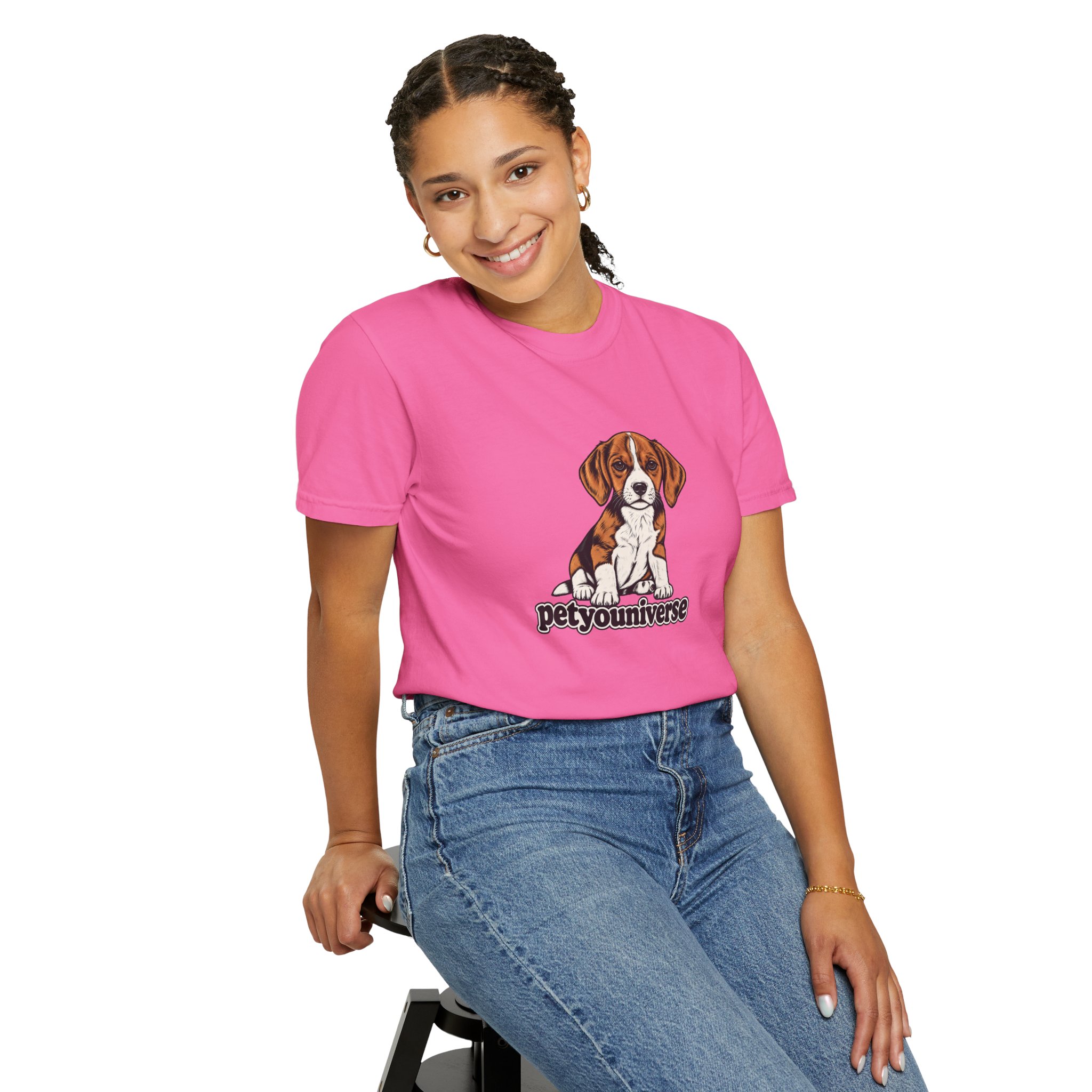 Beagle Puppy Tee — "PetYoUniverse" Graphic T-Shirt - Image 96