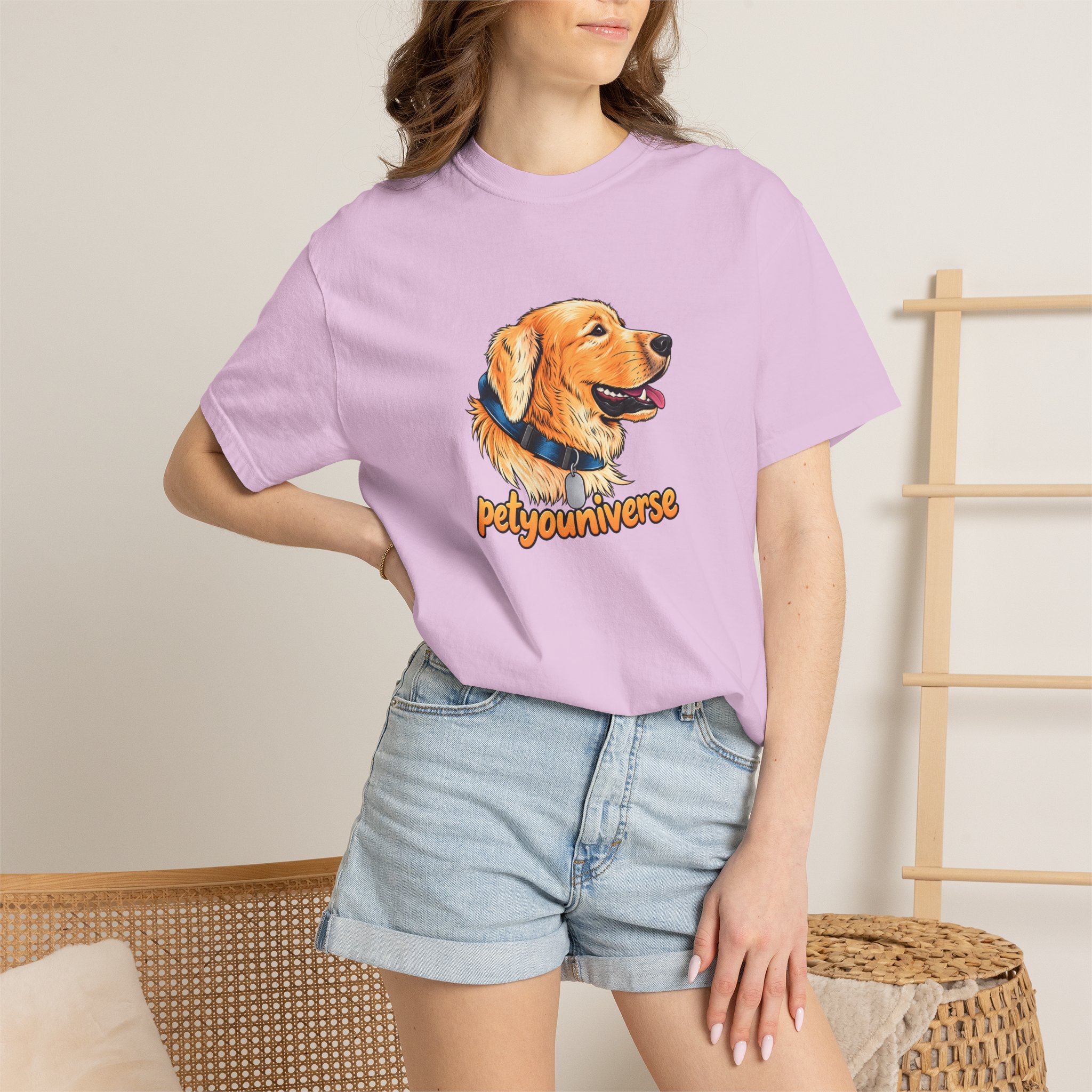 Golden Retriever Portrait T-Shirt – PetYoUniverse Graphic Tee - Image 83