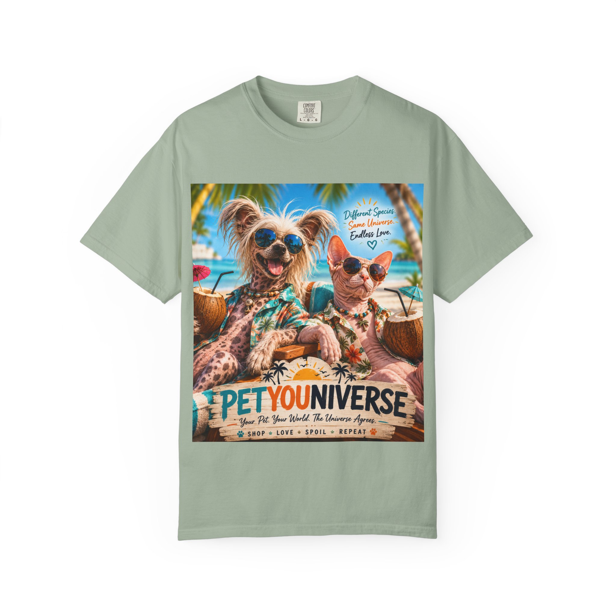 PetYoUniverse Beach Dogs T-Shirt — Tropical Pet Vacation Graphic Tee - Image 71
