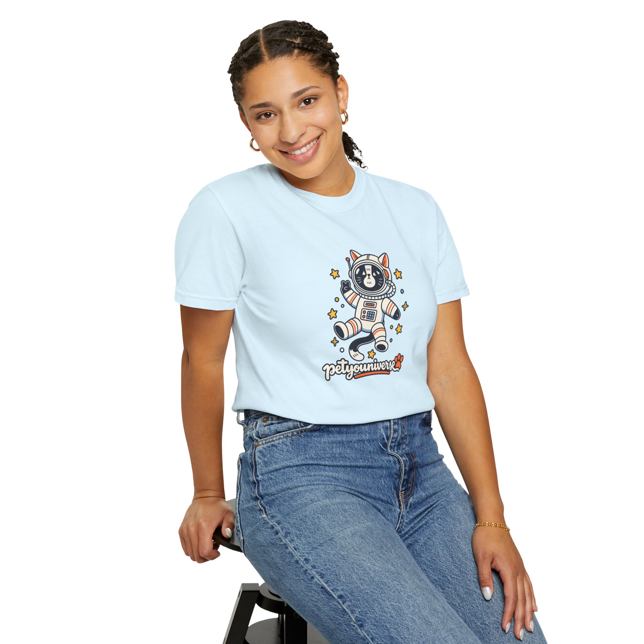Astronaut Dog T-Shirt — 'PetYoUniverse' Cute Space Pup Tee - Image 105