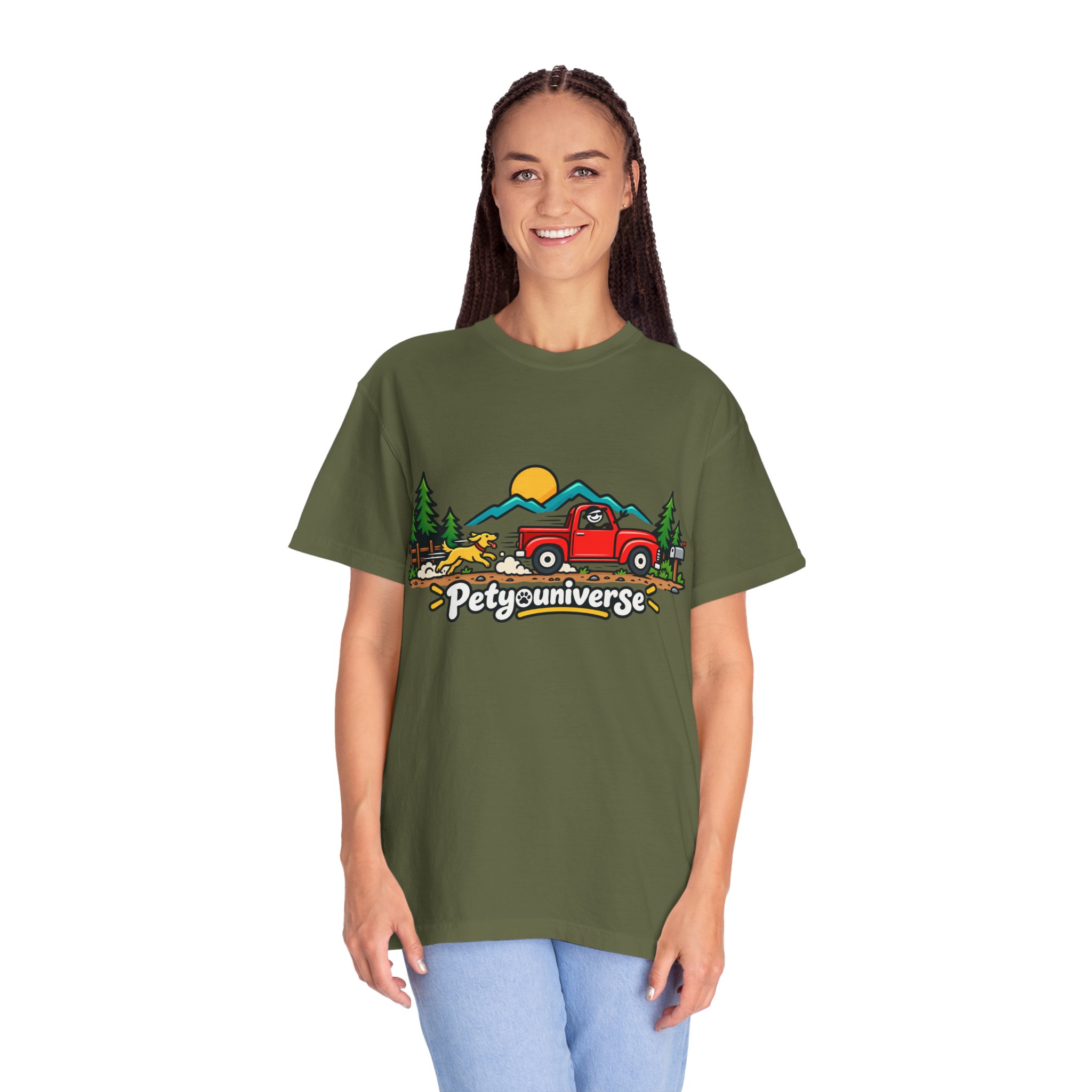 Petyuniverse Retro Truck & Dog Graphic T-Shirt - Image 50