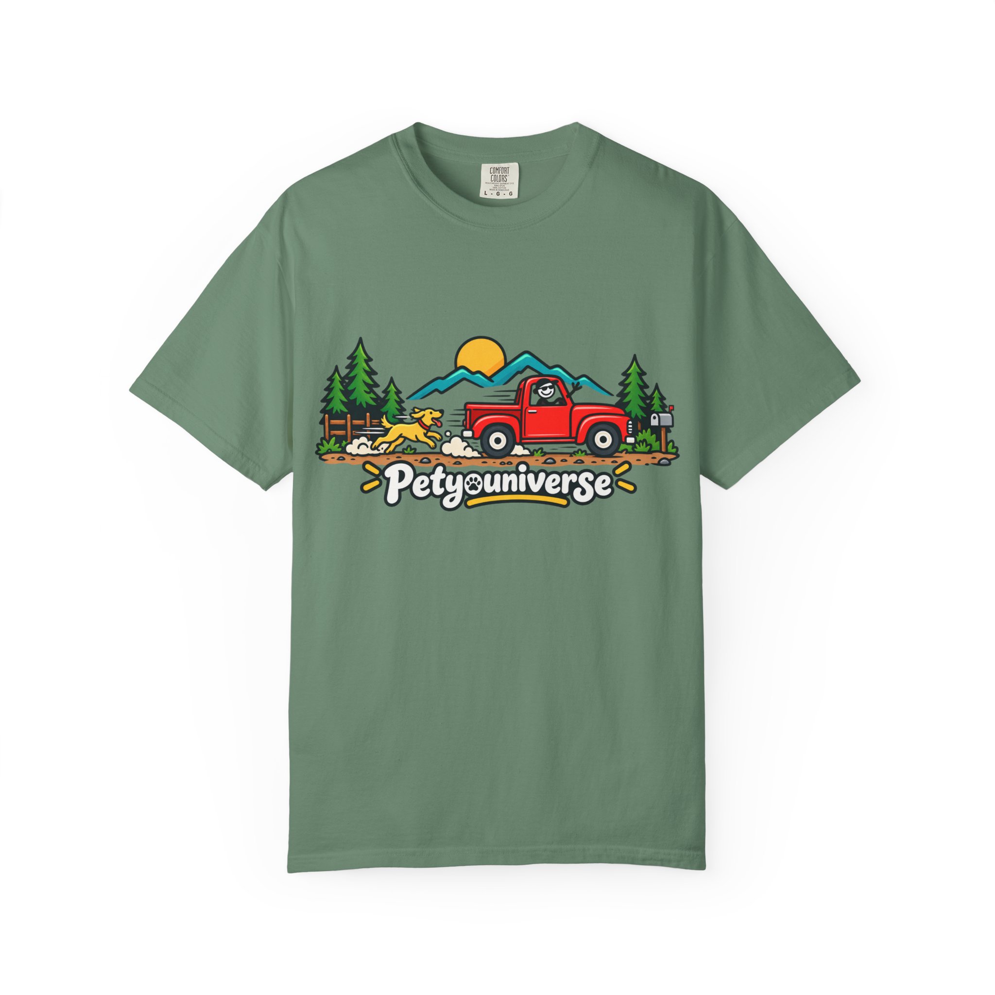 Petyuniverse Retro Truck & Dog Graphic T-Shirt - Image 64