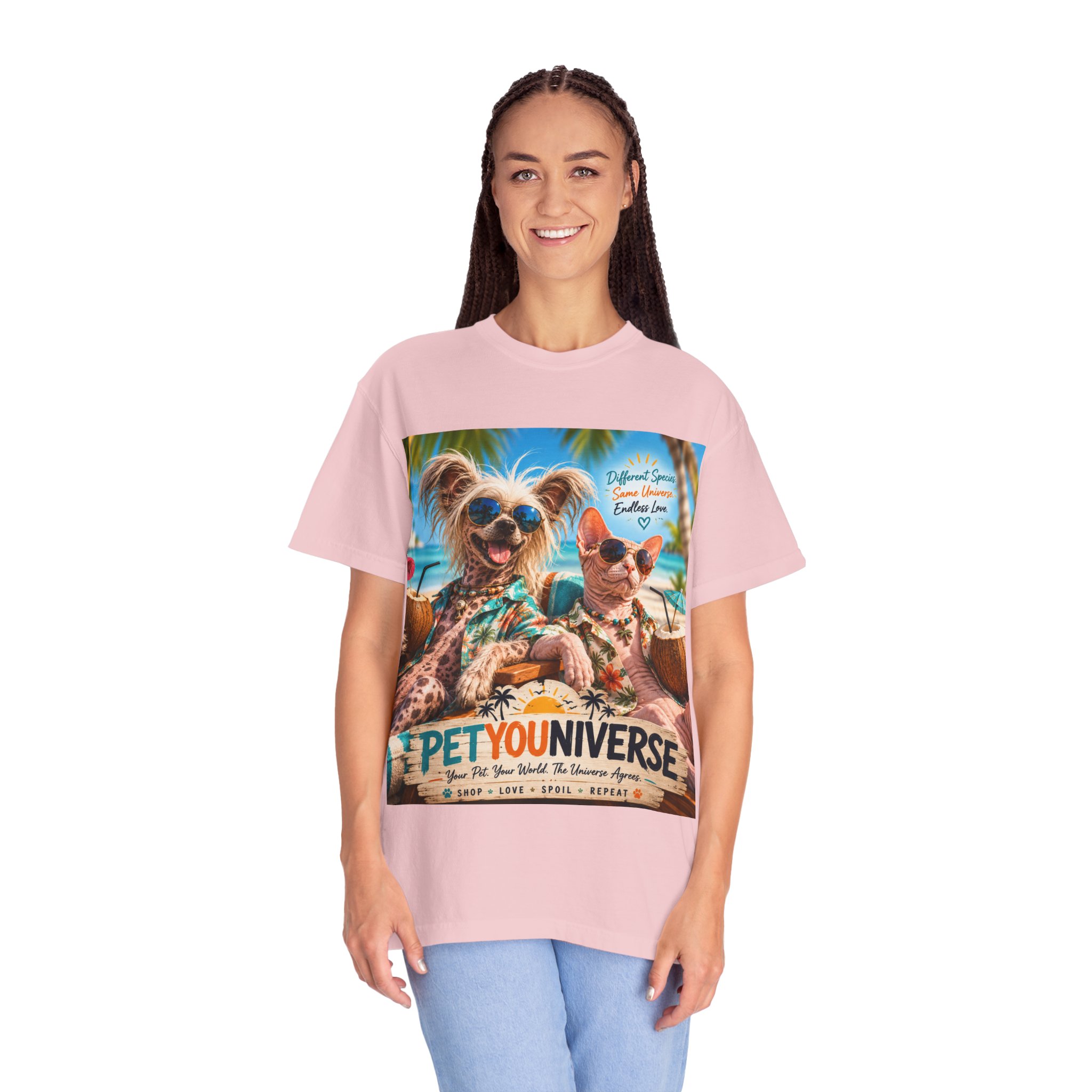 PetYoUniverse Beach Dogs T-Shirt — Tropical Pet Vacation Graphic Tee - Image 109
