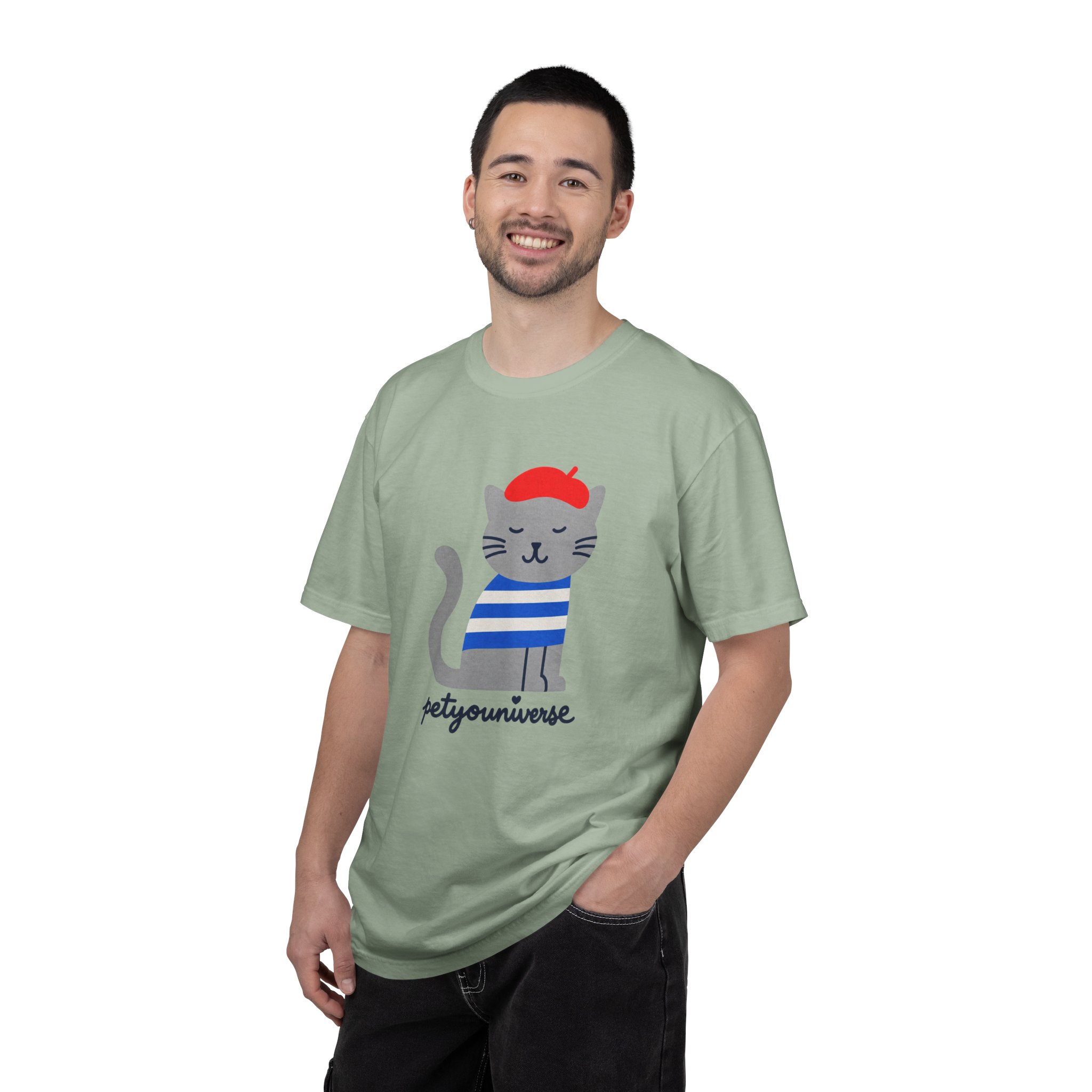 Cat Graphic T-Shirt — "petiyouniverse" Cute French Cat Tee - Image 58